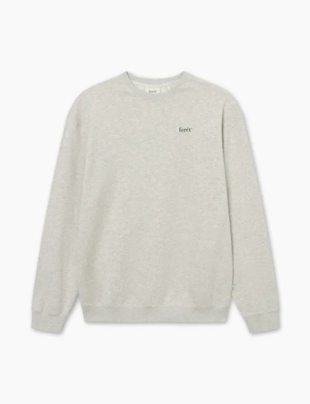 OCEAN SWEATSHIRT - SNOW MELANGÉ/GREEN sold by Foret