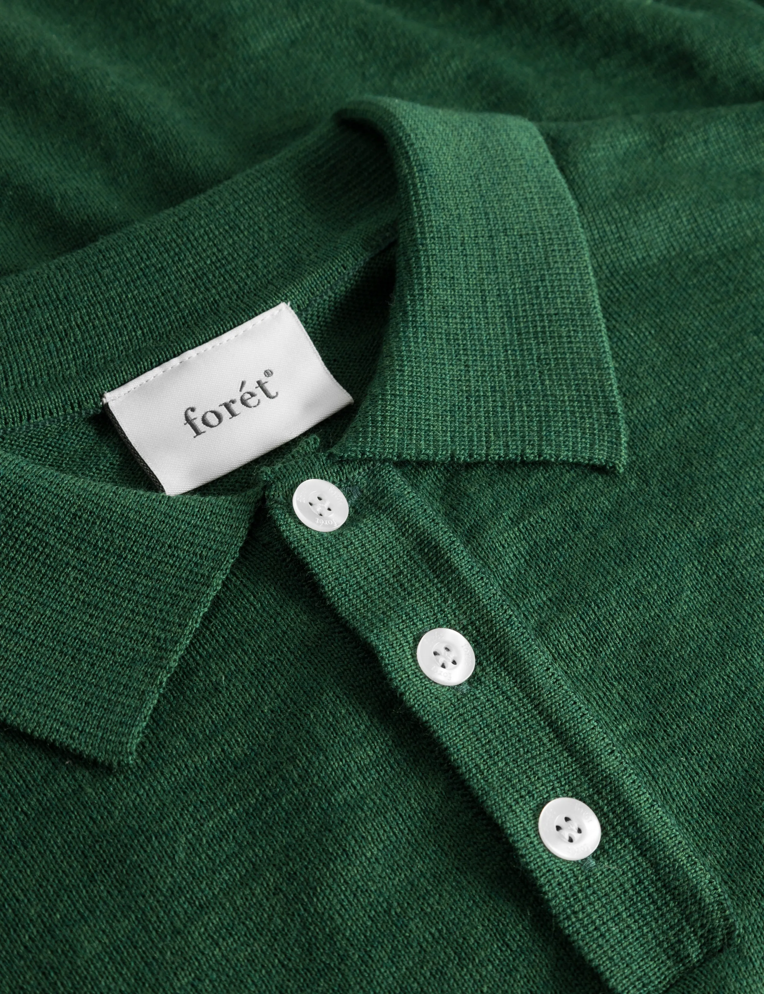 BASE MERINO POLO KNIT - GREEN sold by Foret product image thumbnail 3