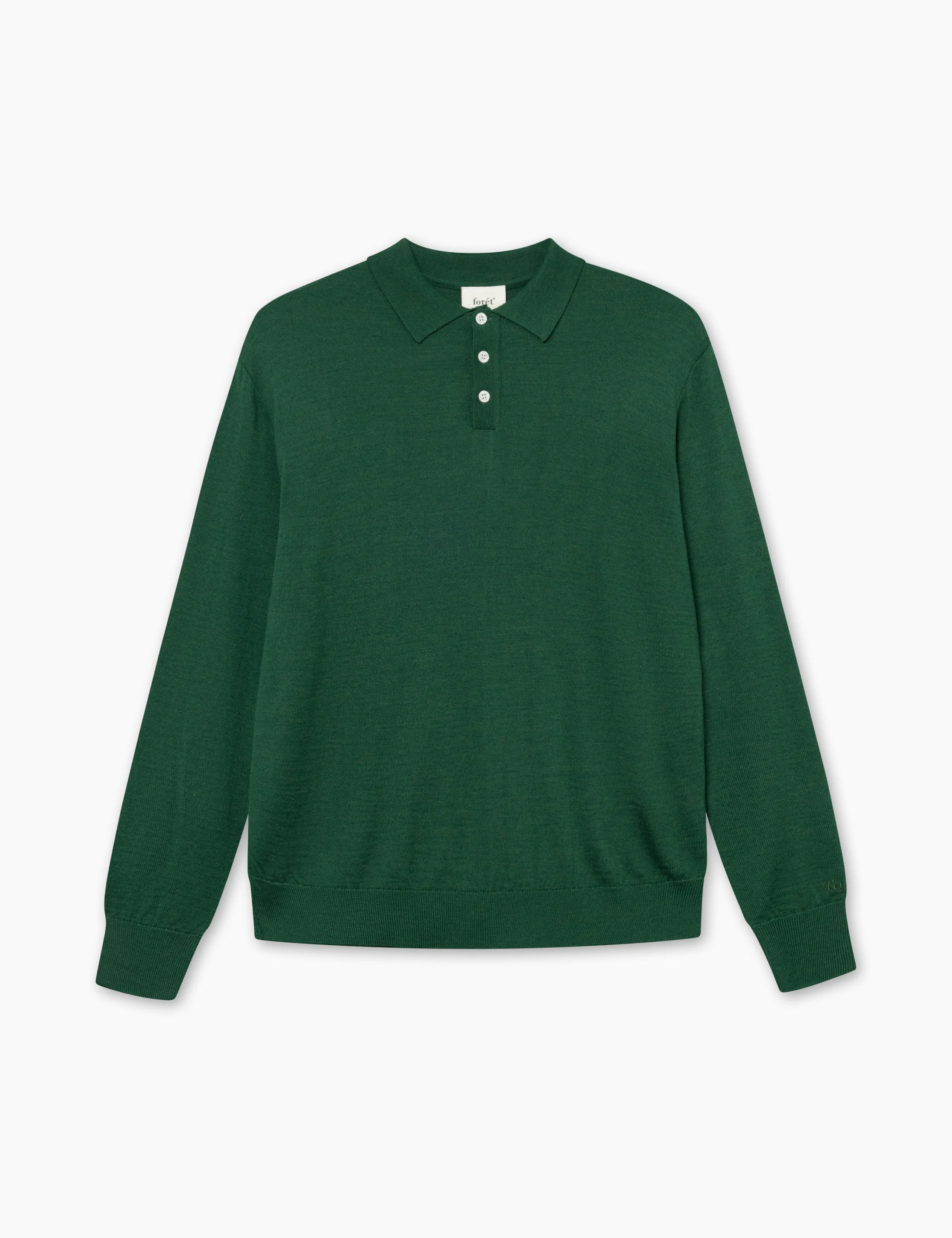 BASE MERINO POLO KNIT - GREEN sold by Foret
