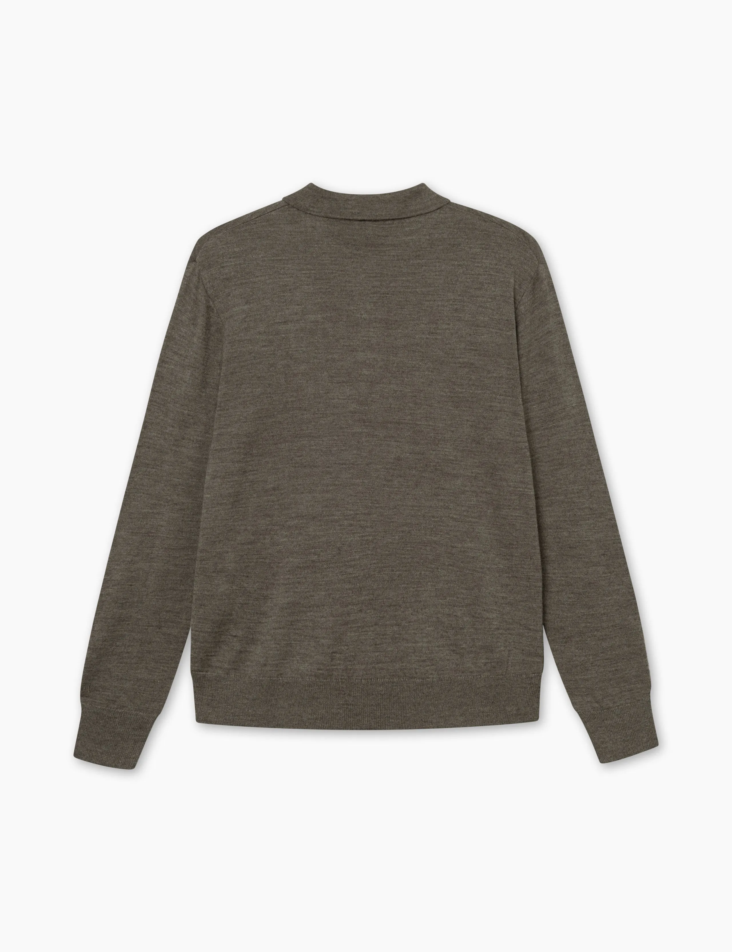 BASE MERINO POLO KNIT - DARK GREY MELANGÉ sold by Foret product image thumbnail 2