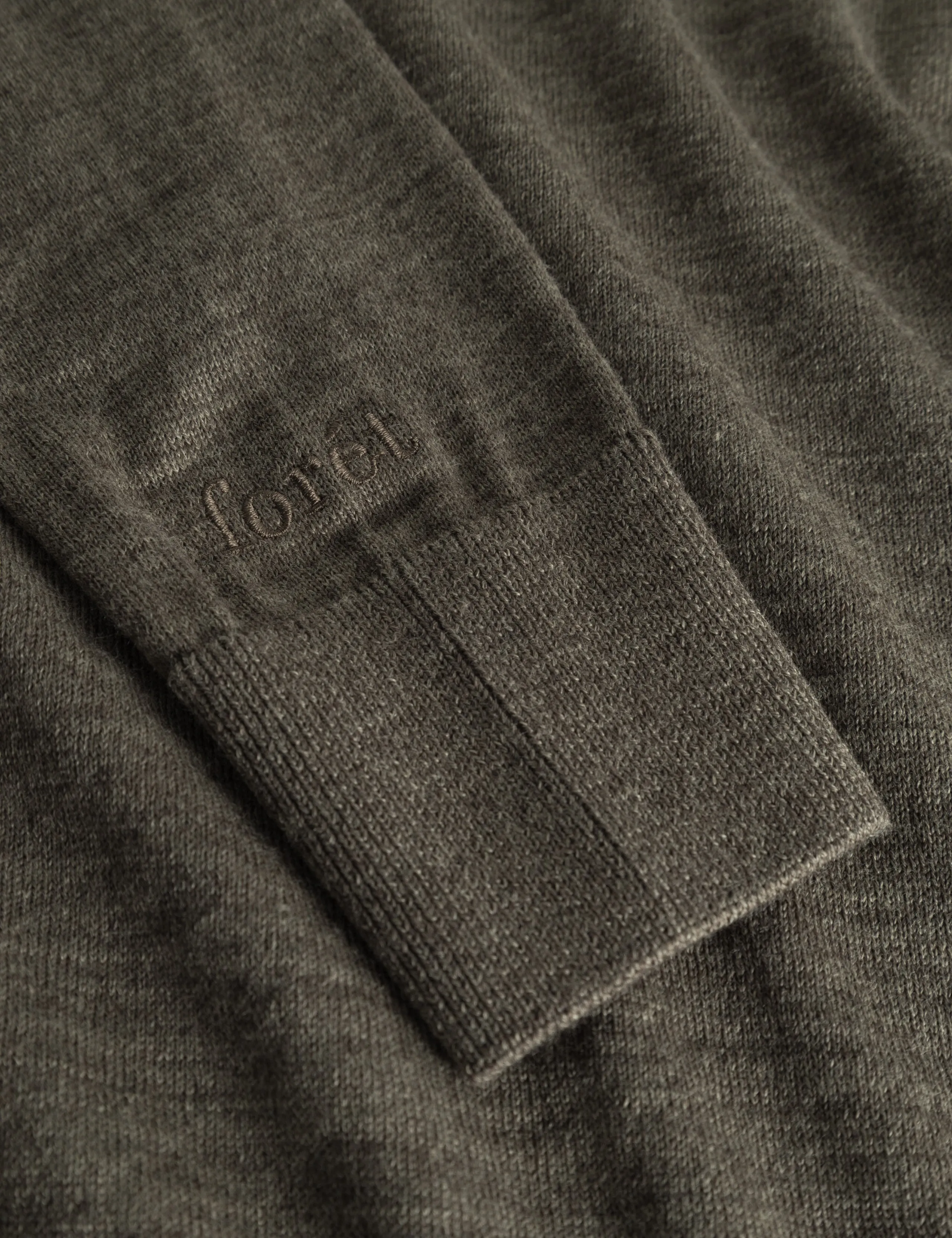 BASE MERINO POLO KNIT - DARK GREY MELANGÉ sold by Foret product image thumbnail 4