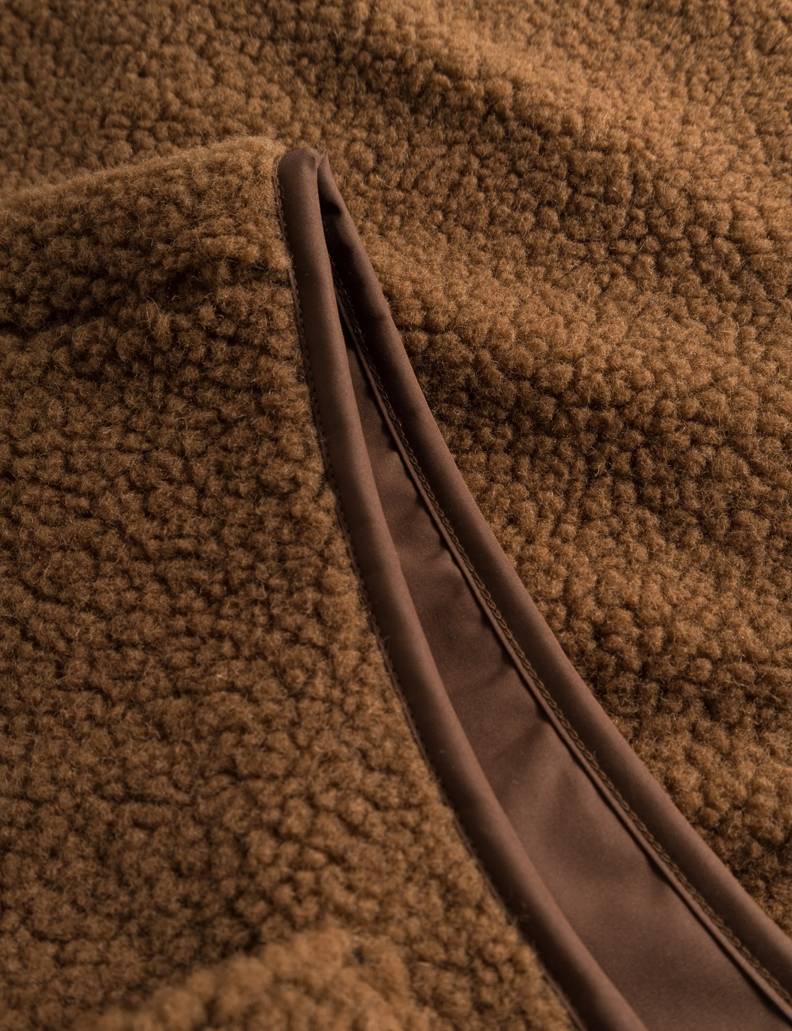 AURA SHERPA FLEECE VEST - BROWN sold by Foret product image thumbnail 4