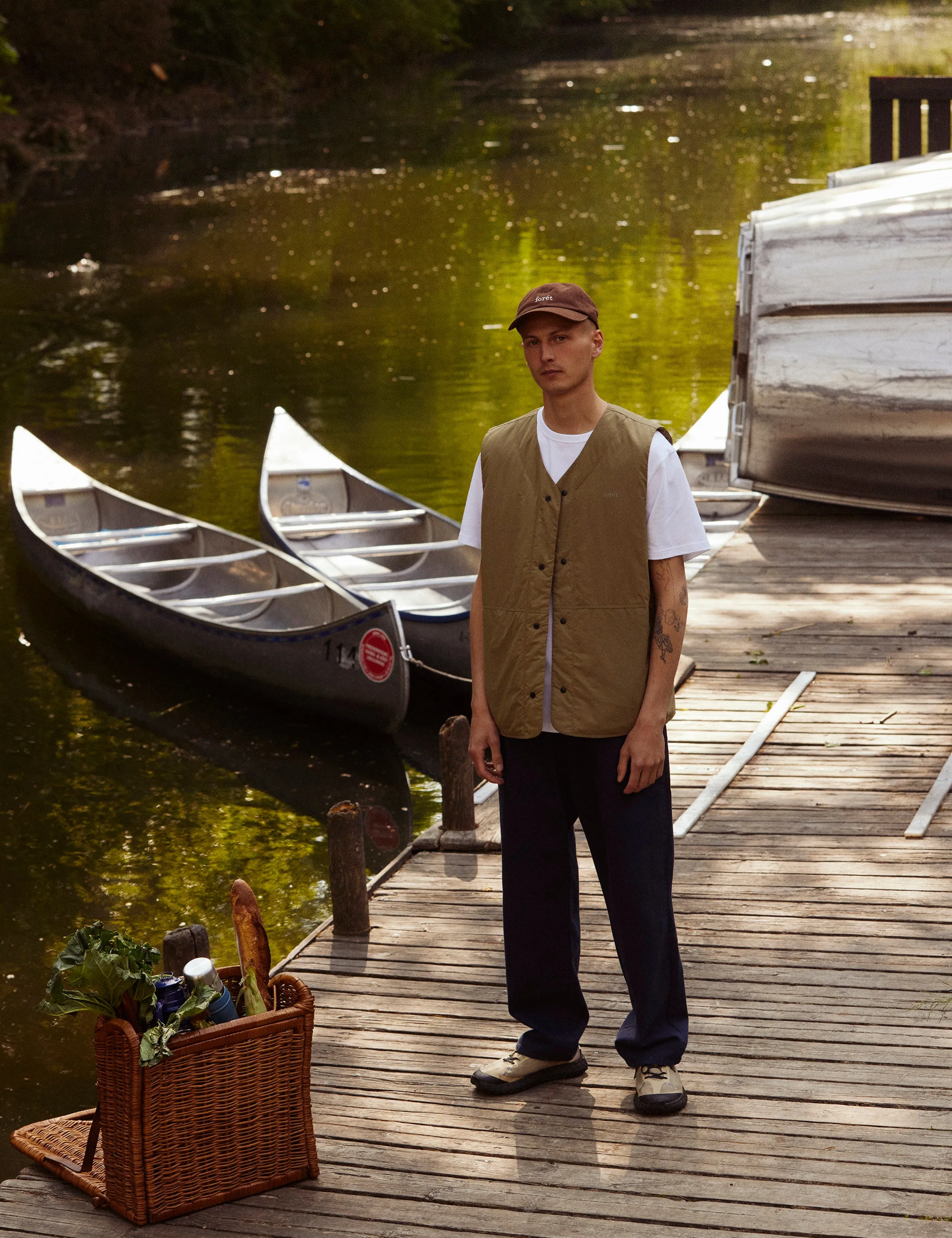 HAWK WASHED CAP - BROWN sold by Foret product image thumbnail 3