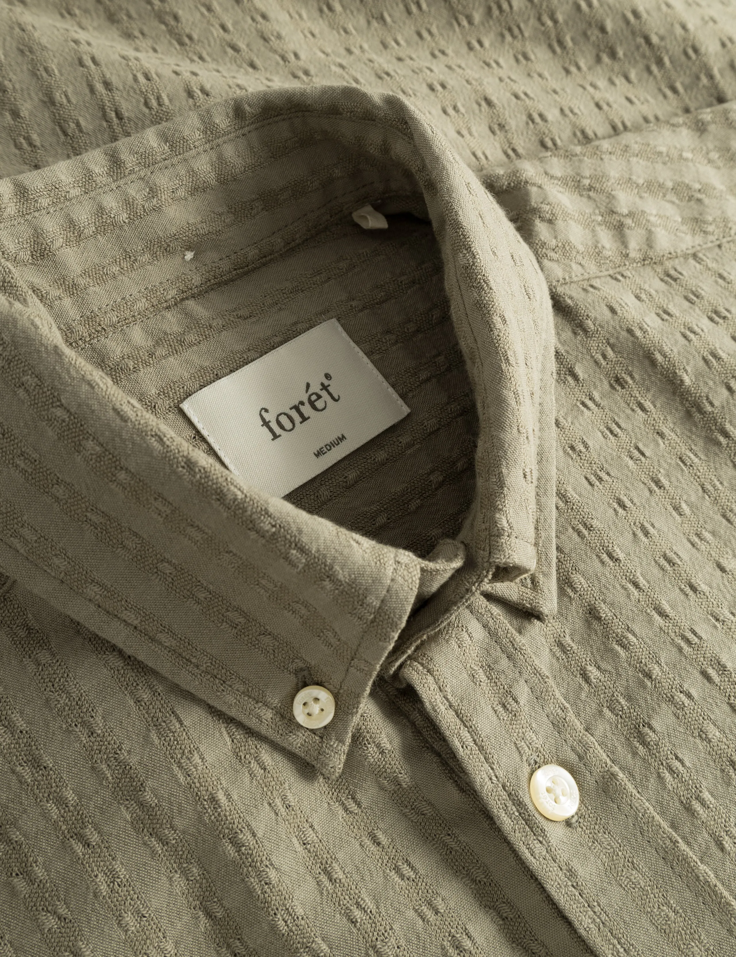 DAWN JACQUARD SHIRT - DUSTY OLIVE sold by Foret product image thumbnail 5