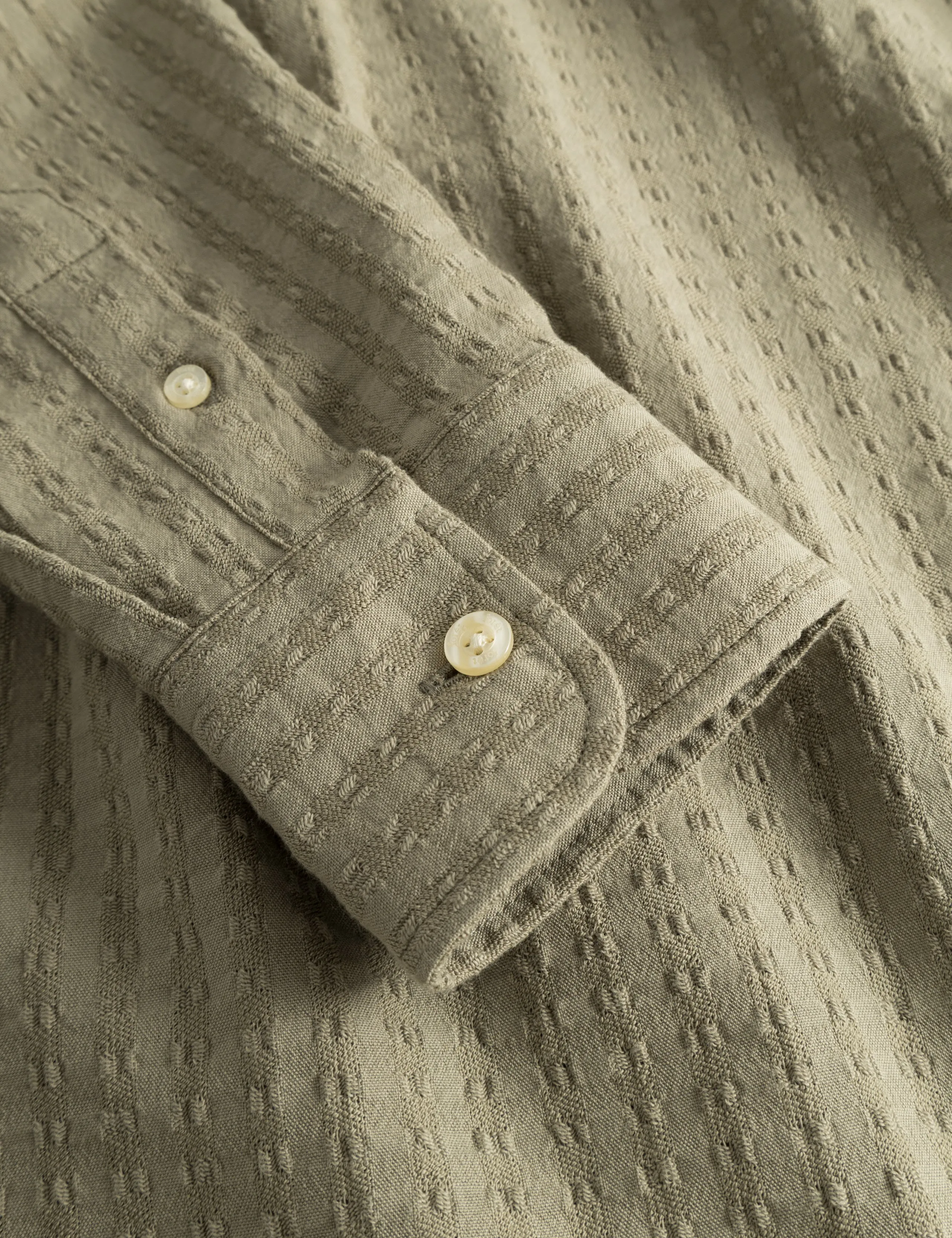 DAWN JACQUARD SHIRT - DUSTY OLIVE sold by Foret product image thumbnail 4