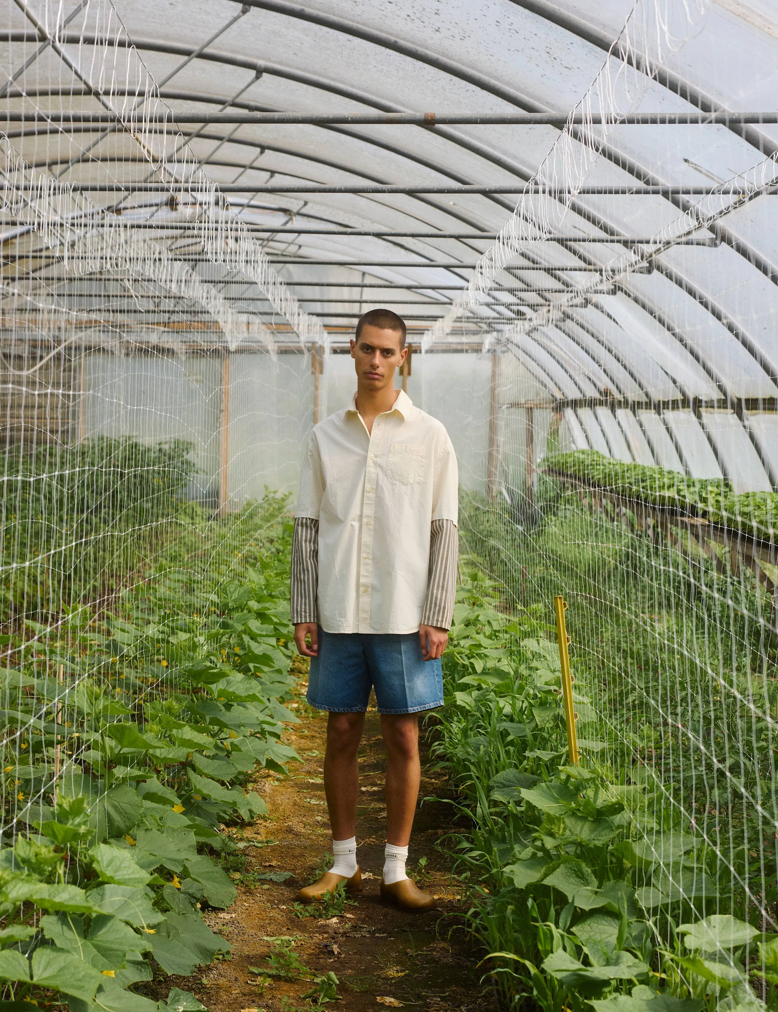 CLAY CREASED DENIM SHORTS - VINTAGE BLUE sold by Foret product image thumbnail 2