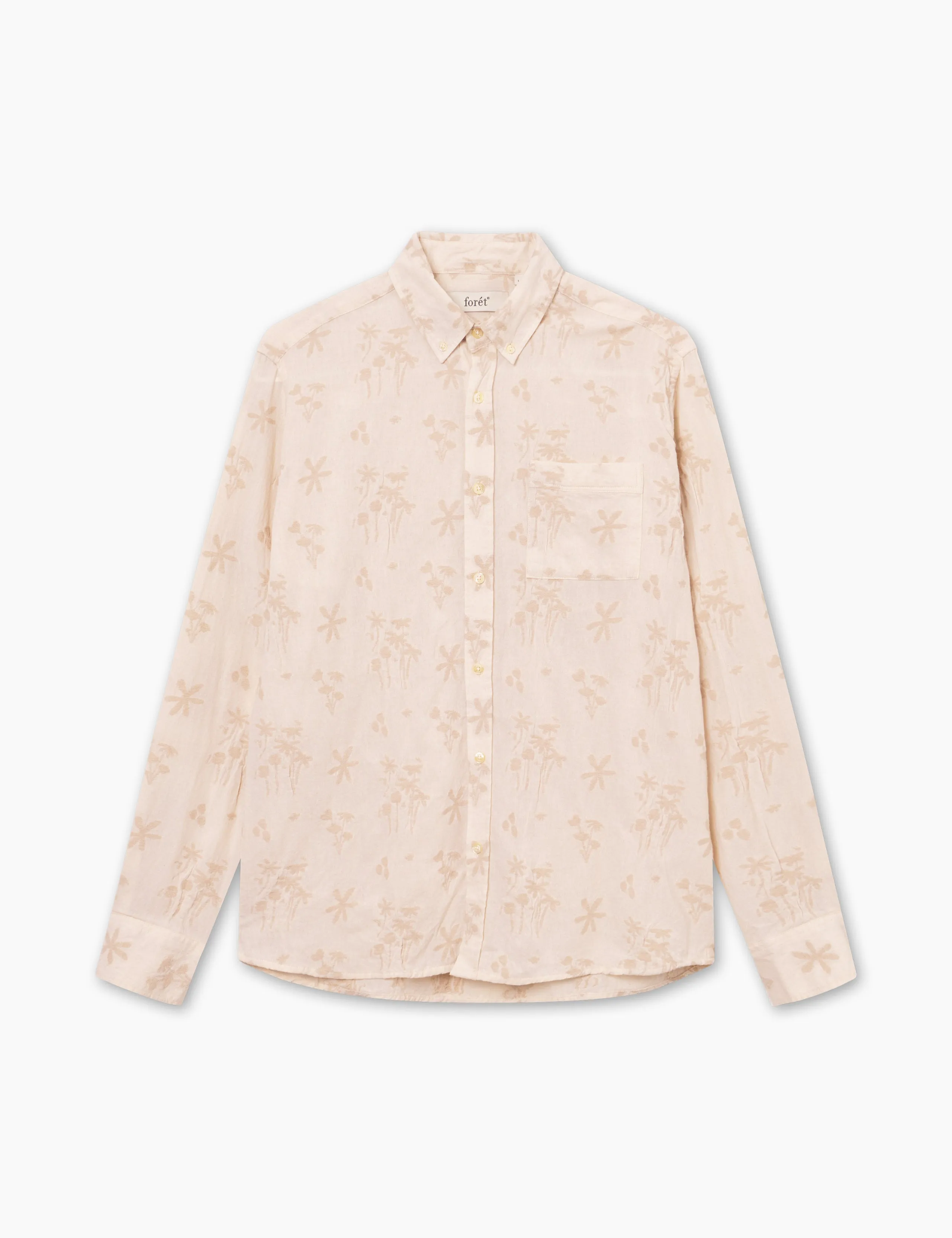 HORNET FLOWER JACQUARD SHIRT - CLOUD sold by Foret