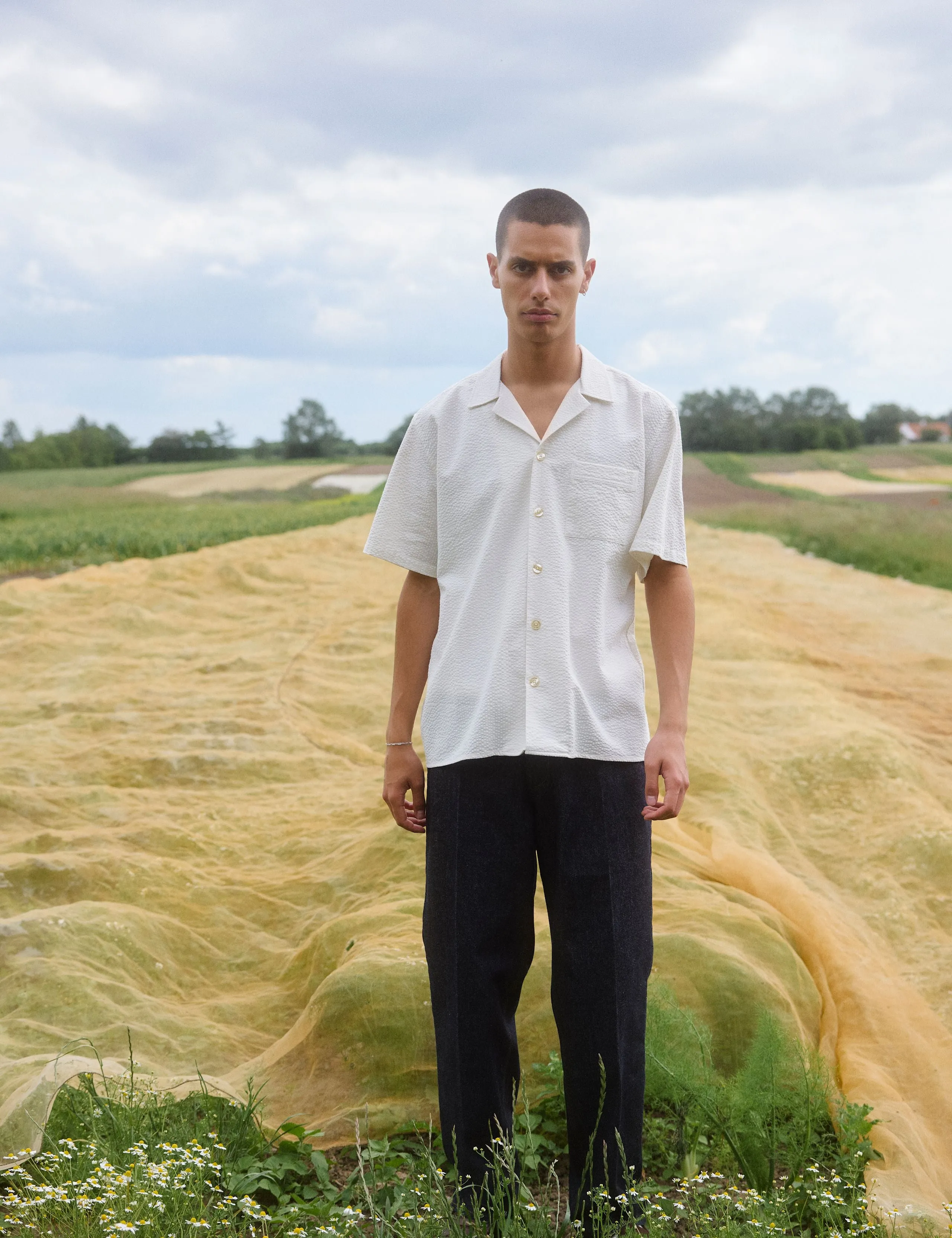 HUSH SEERSUCKER SS SHIRT - CLOUD sold by Foret product image thumbnail 5