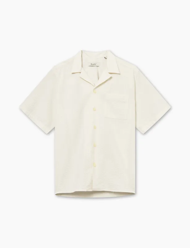 HUSH SEERSUCKER SS SHIRT - CLOUD sold by Foret