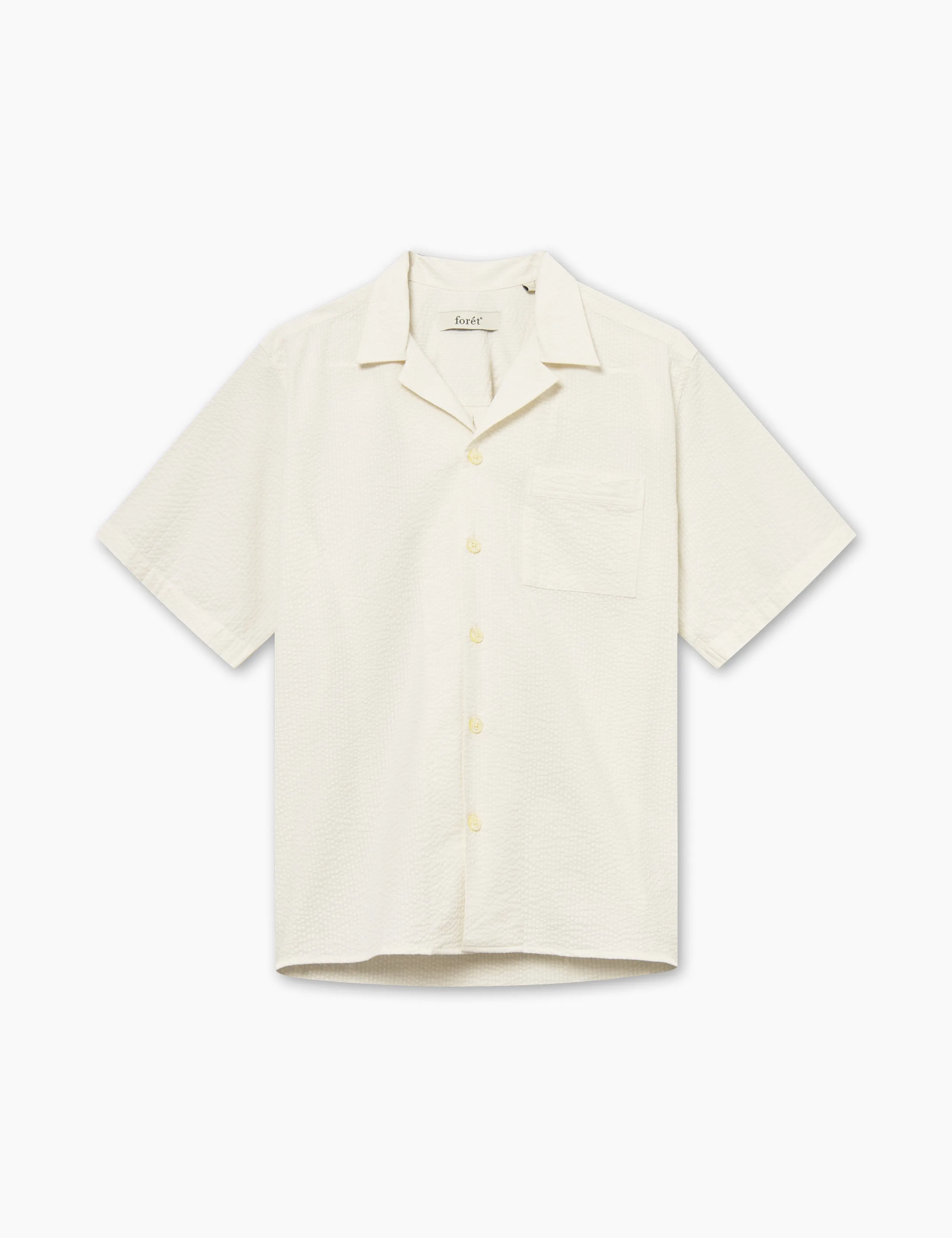 HUSH SEERSUCKER SS SHIRT - CLOUD sold by Foret