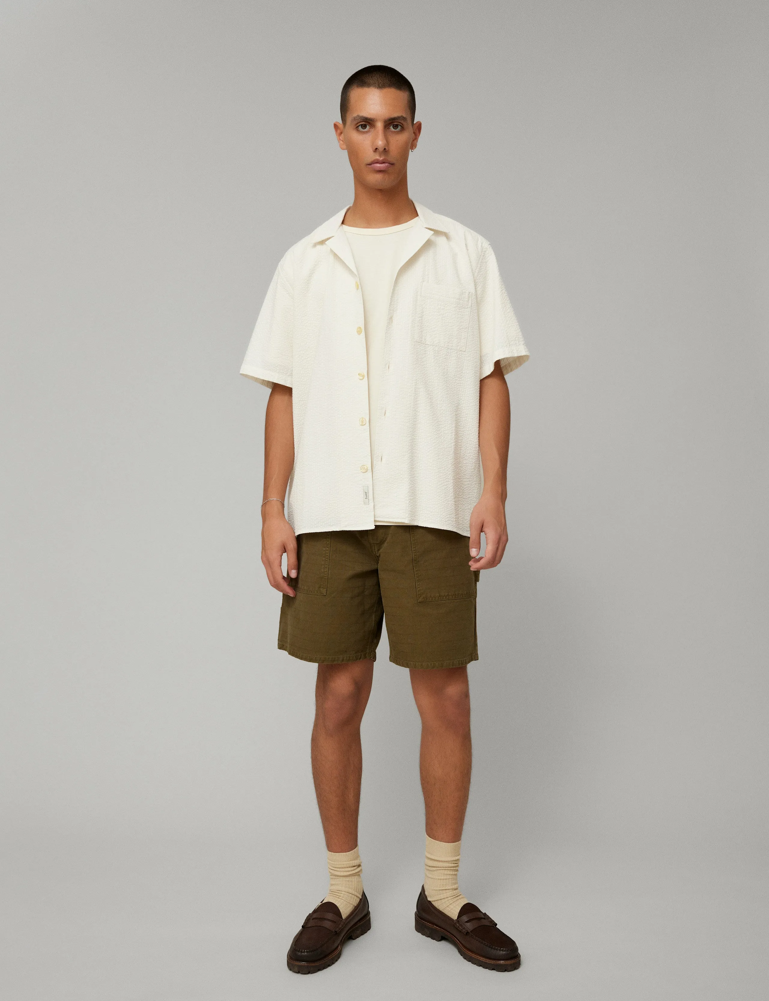 HUSH SEERSUCKER SS SHIRT - CLOUD sold by Foret product image thumbnail 2