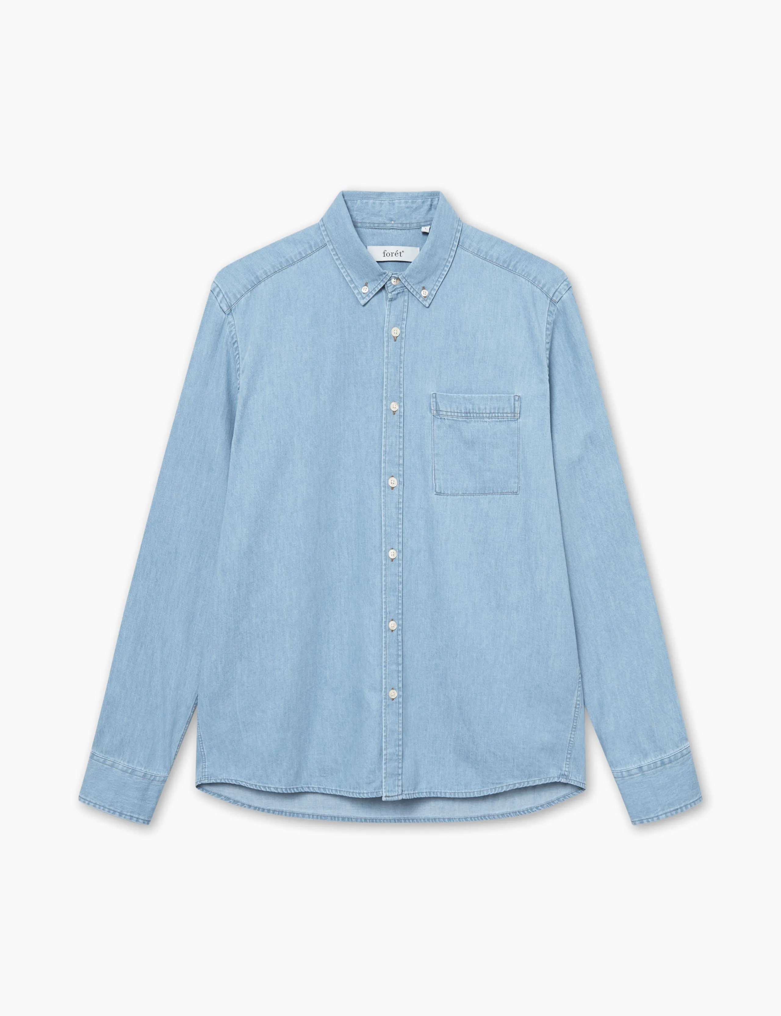HORNET CHAMBRAY SHIRT - LIGHT CHAMBRAY sold by Foret