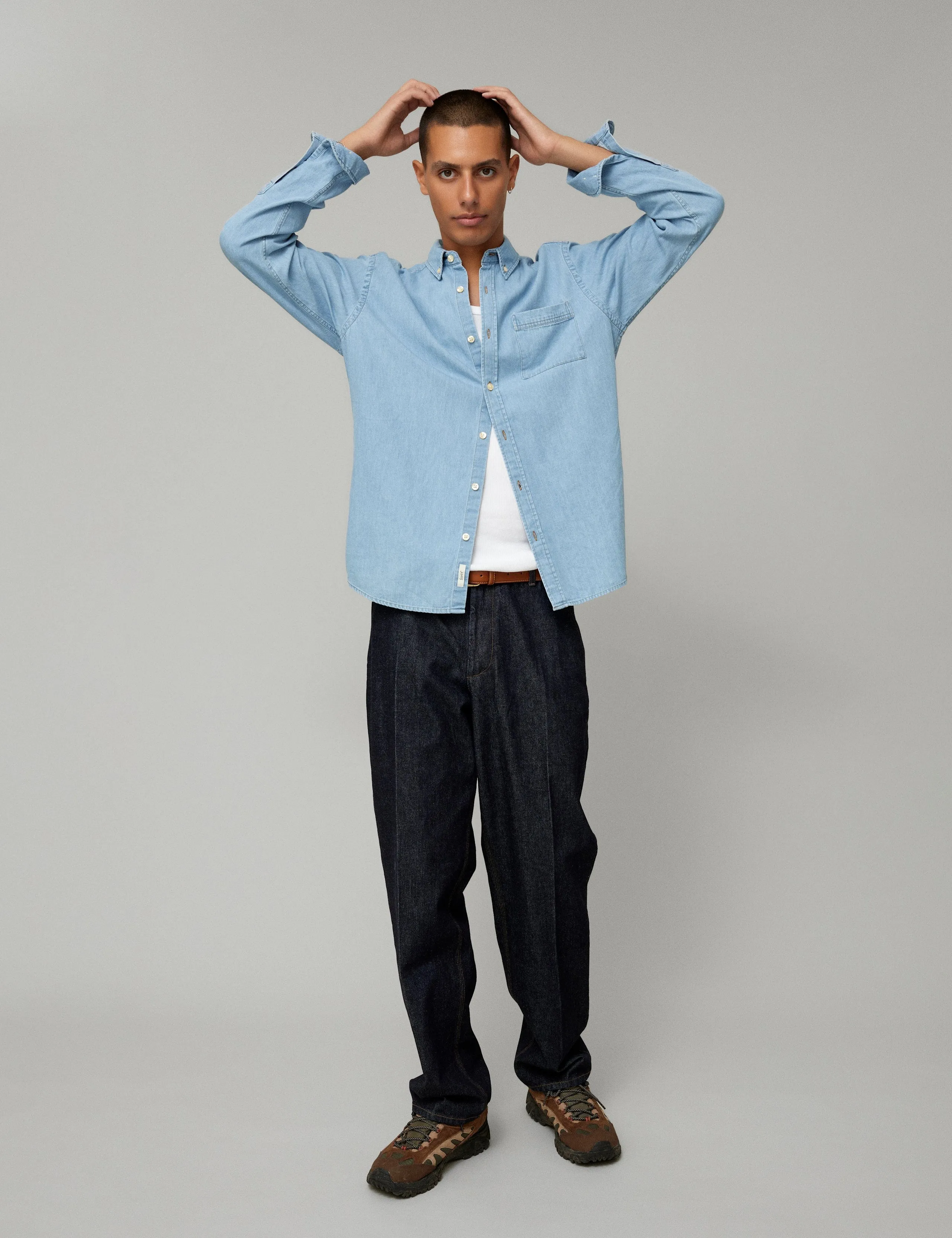 HORNET CHAMBRAY SHIRT - LIGHT CHAMBRAY sold by Foret product image thumbnail 2