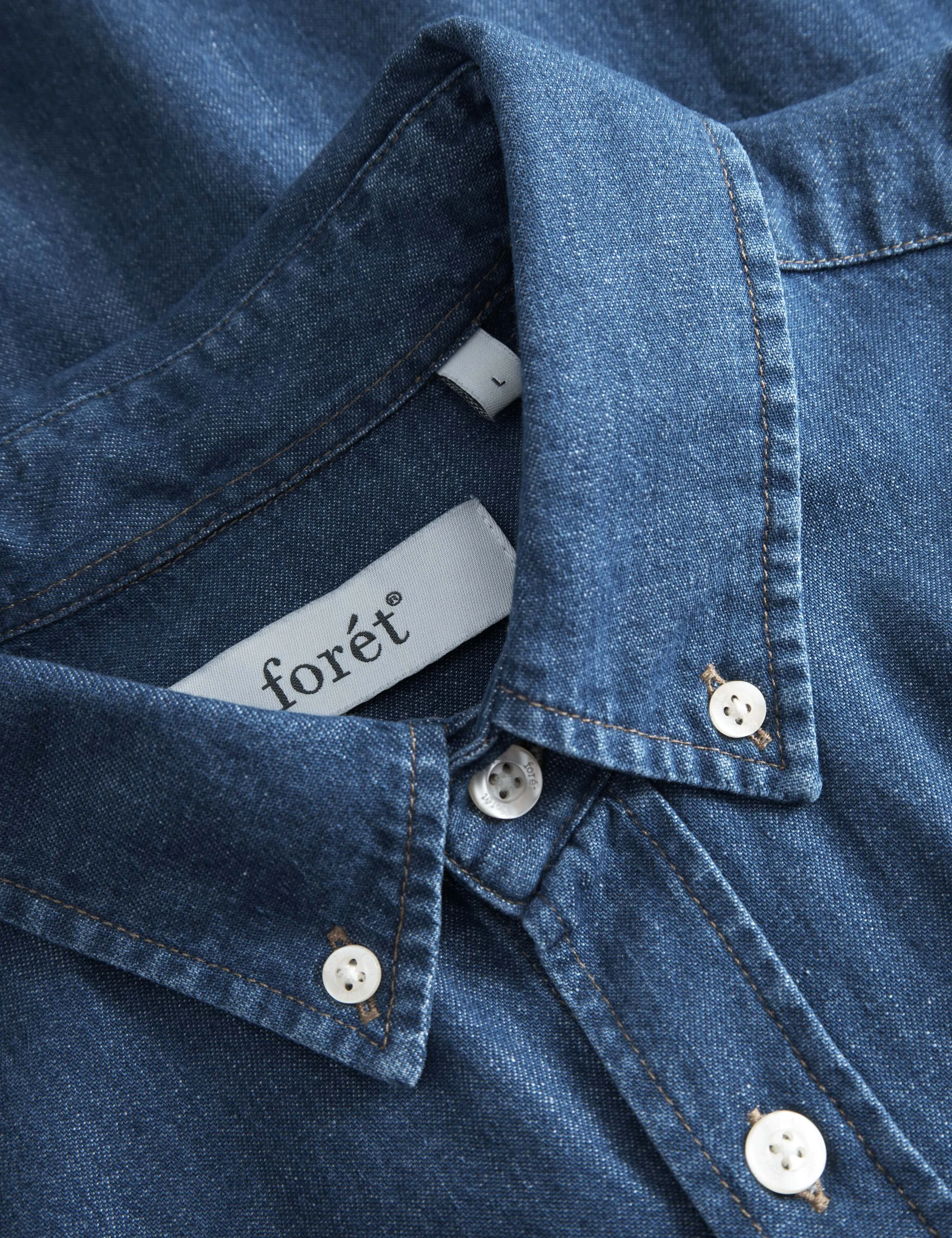 HORNET CHAMBRAY SHIRT - DARK CHAMBRAY sold by Foret product image thumbnail 4