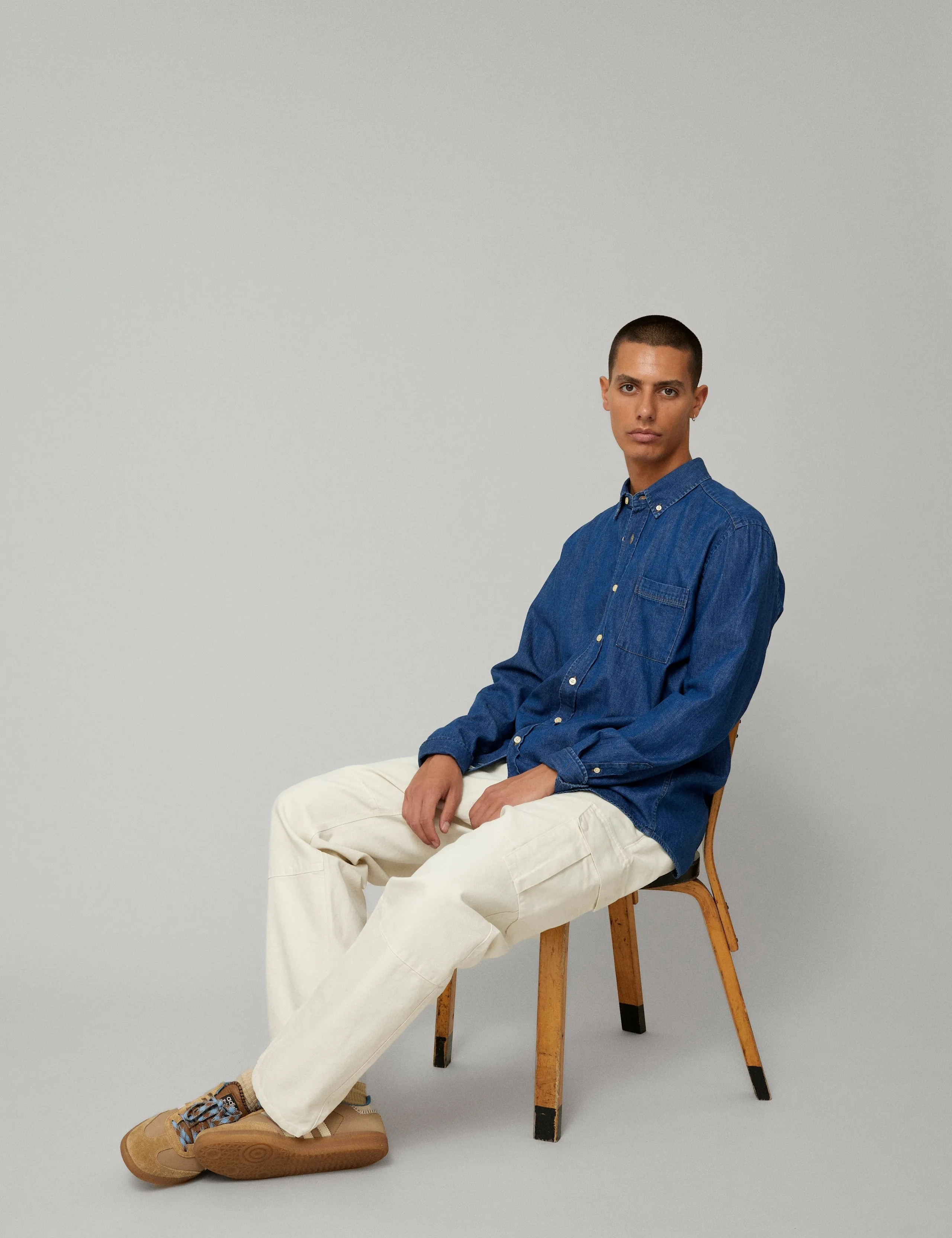 HORNET CHAMBRAY SHIRT - DARK CHAMBRAY sold by Foret product image thumbnail 3
