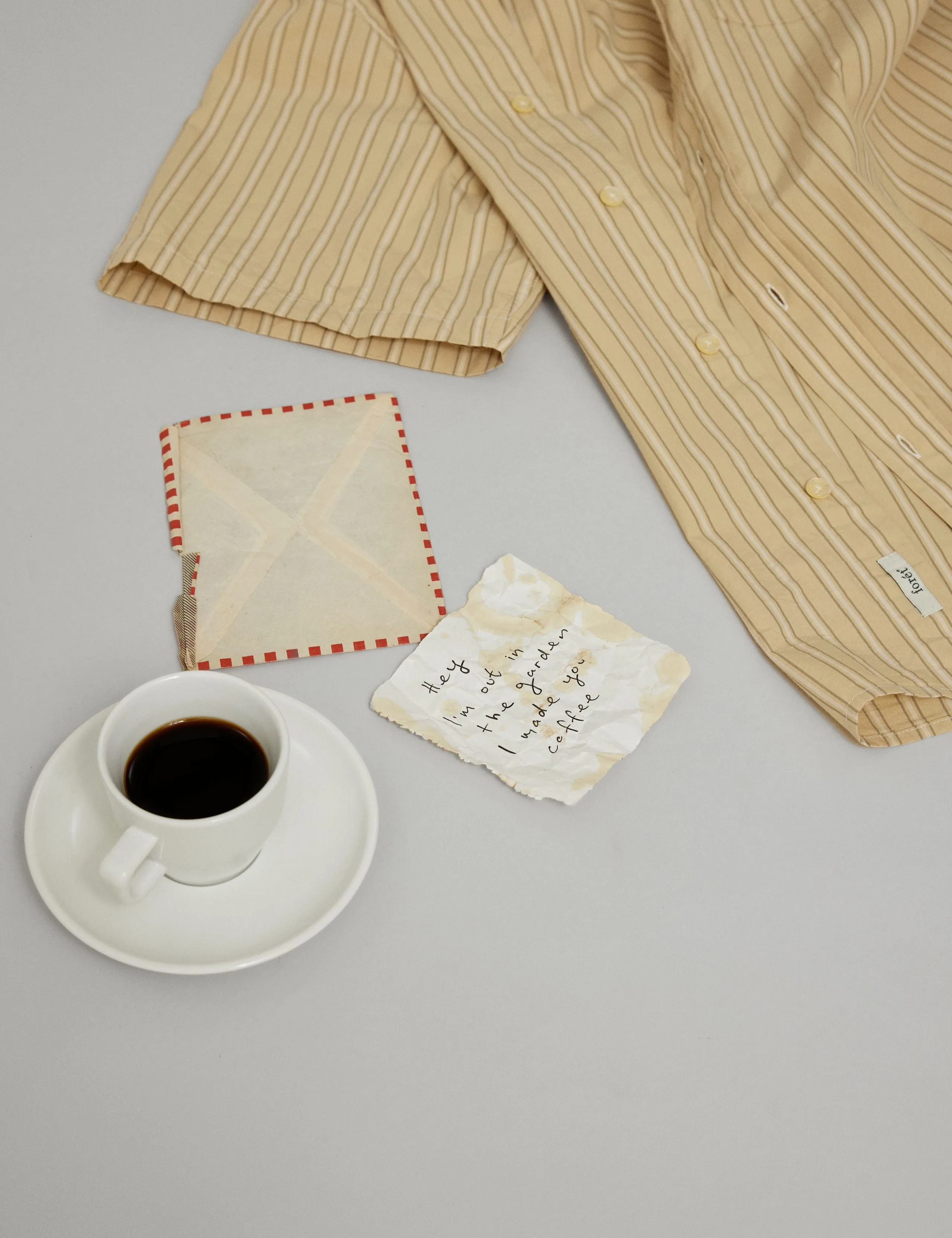 ROSE SS POPLIN SHIRT - DUSTY YELLOW STRIPE sold by Foret product image thumbnail 5