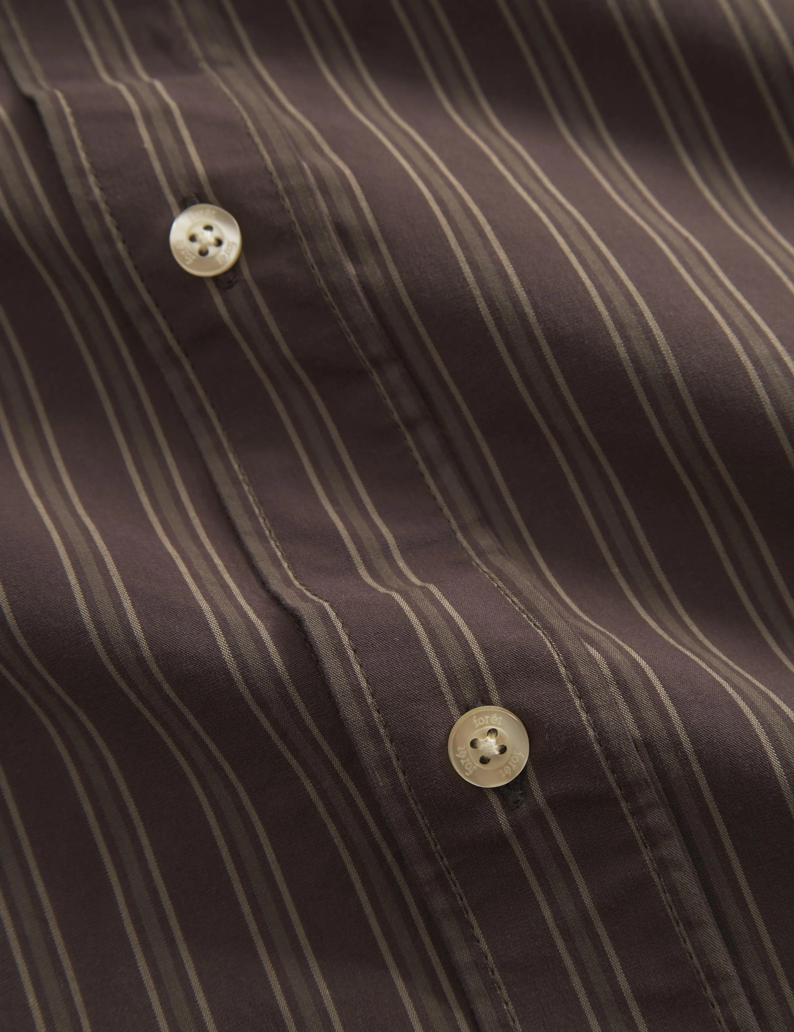 ROSE POPLIN SHIRT - BROWN STRIPE sold by Foret product image thumbnail 4