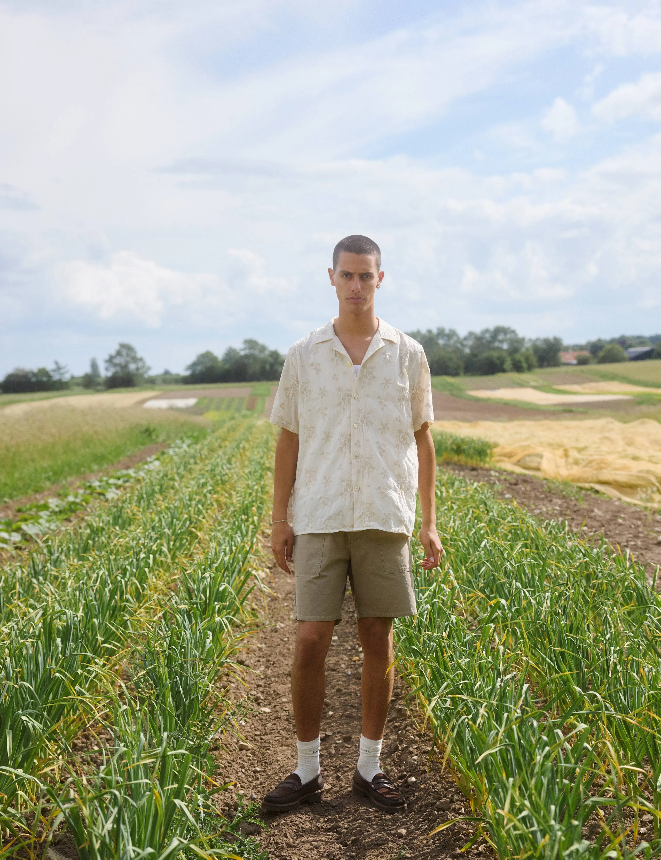 PEER FLOWER JACQUARD SS SHIRT - CLOUD sold by Foret product image thumbnail 2