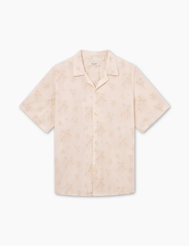 PEER FLOWER JACQUARD SS SHIRT - CLOUD sold by Foret
