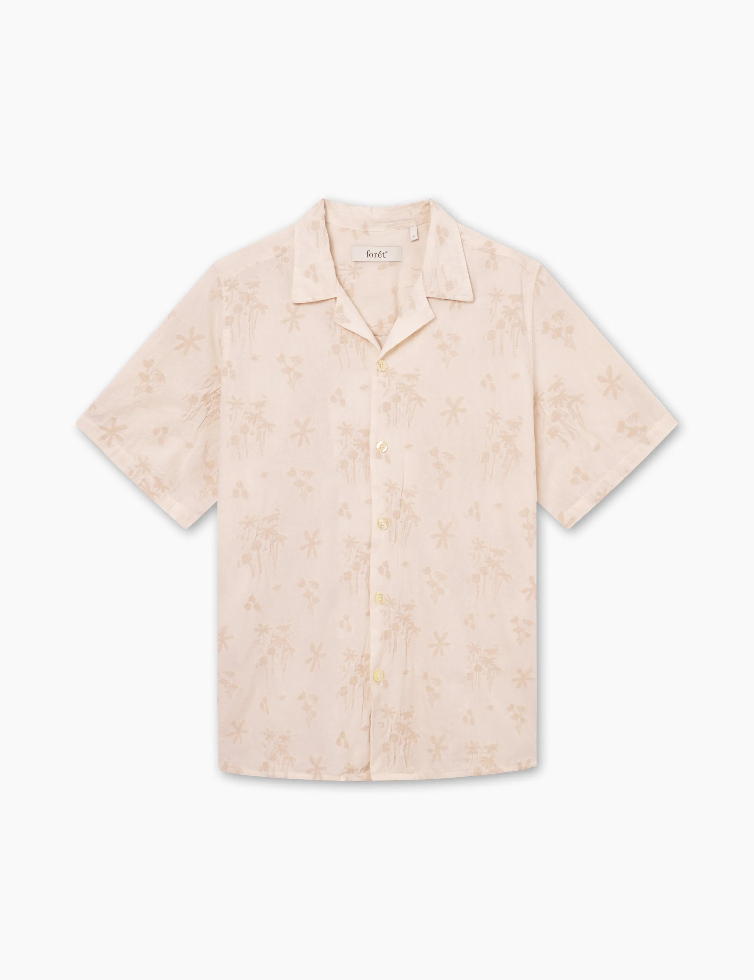 PEER FLOWER JACQUARD SS SHIRT - CLOUD sold by Foret