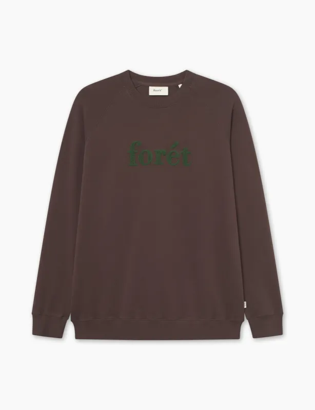 SPRUCE SWEATSHIRT - DARK BROWN/GREEN made by Foret
