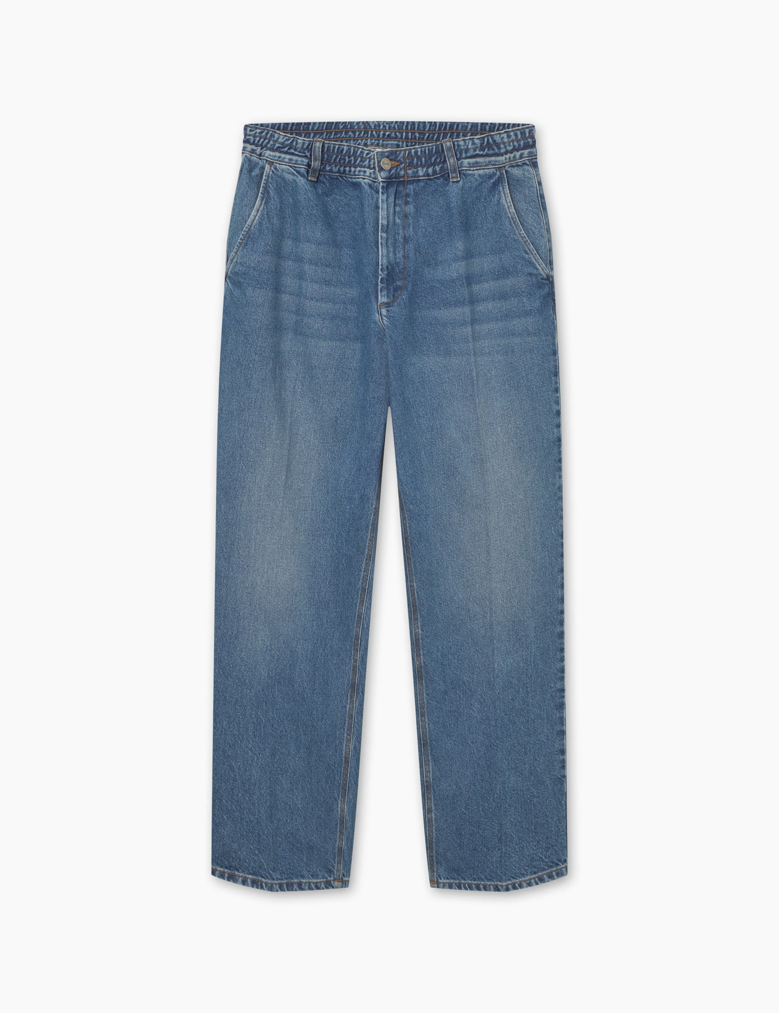 CLAY CREASED DENIM PANTS - VINTAGE BLUE sold by Foret