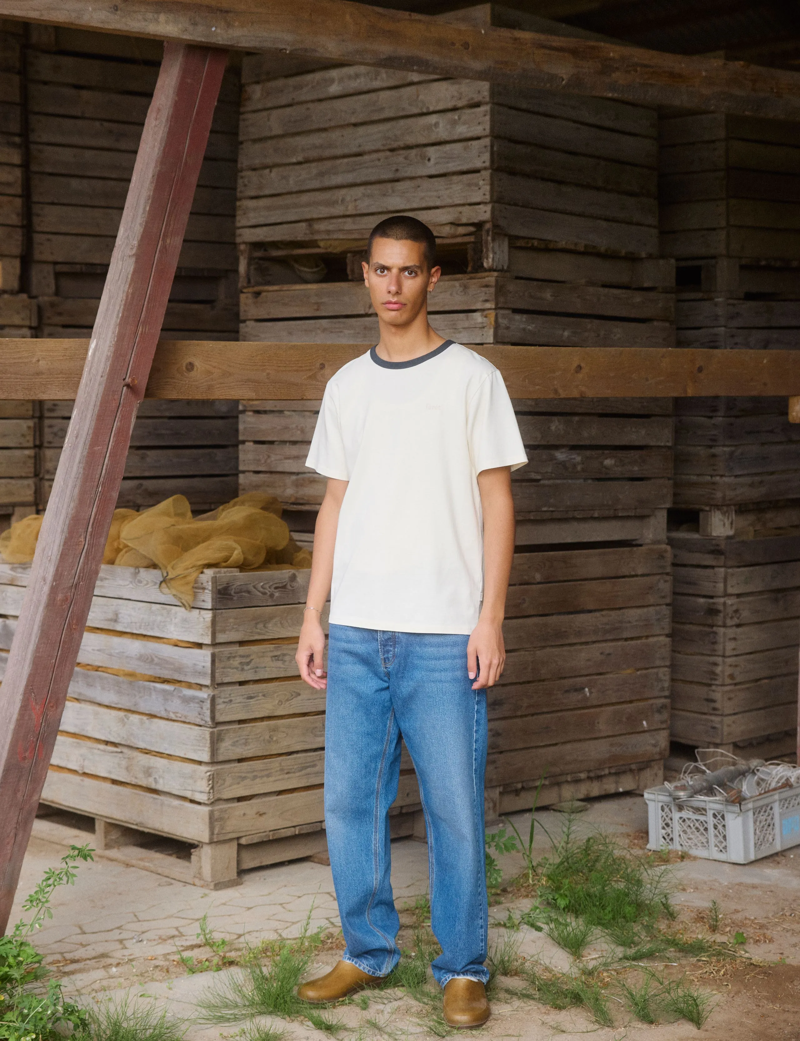 HONEY T-SHIRT - CLOUD/NAVY sold by Foret product image thumbnail 4