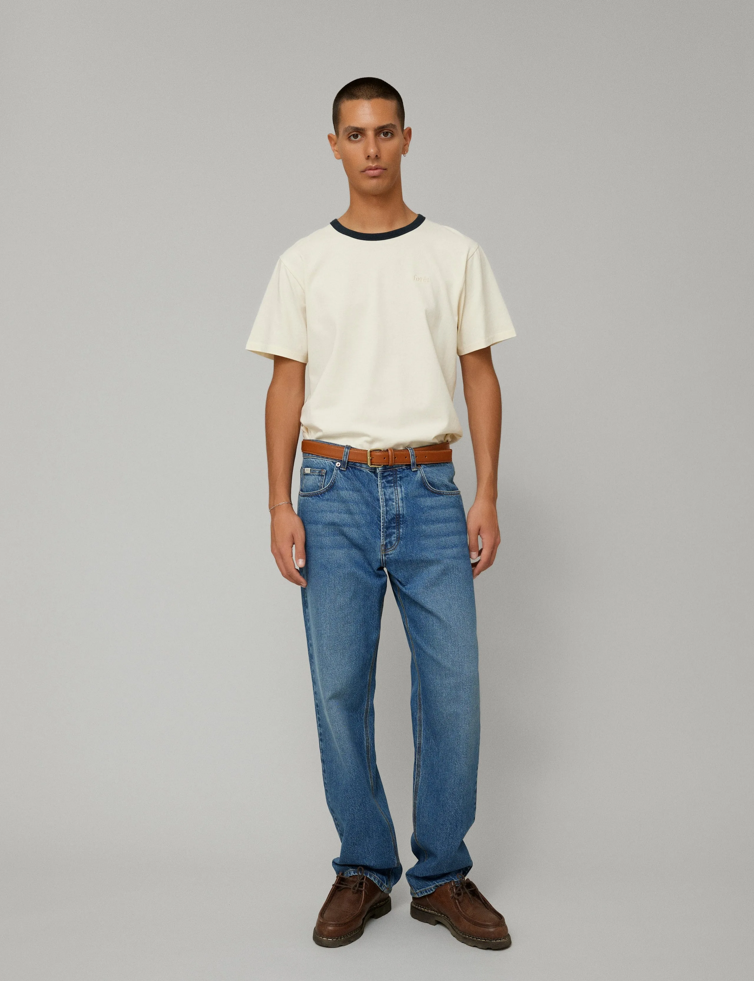 HONEY T-SHIRT - CLOUD/NAVY sold by Foret product image thumbnail 2