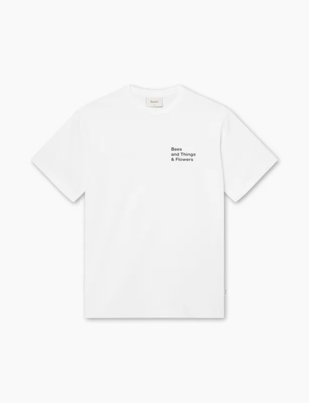 FARM T-SHIRT - WHITE/NAVY sold by Foret