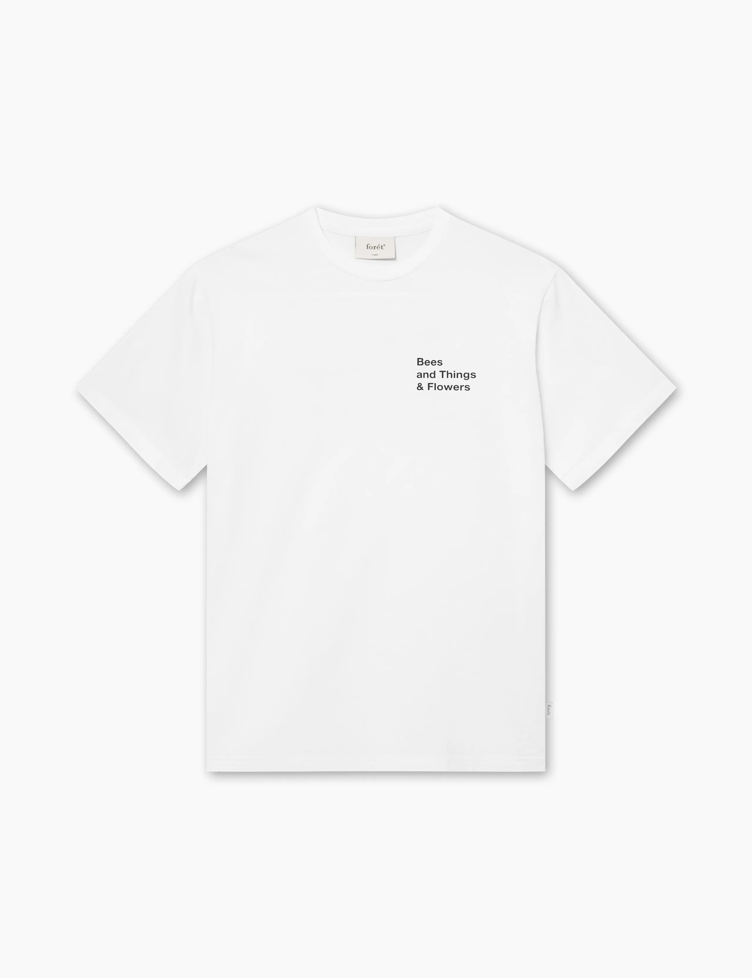FARM T-SHIRT - WHITE/NAVY sold by Foret
