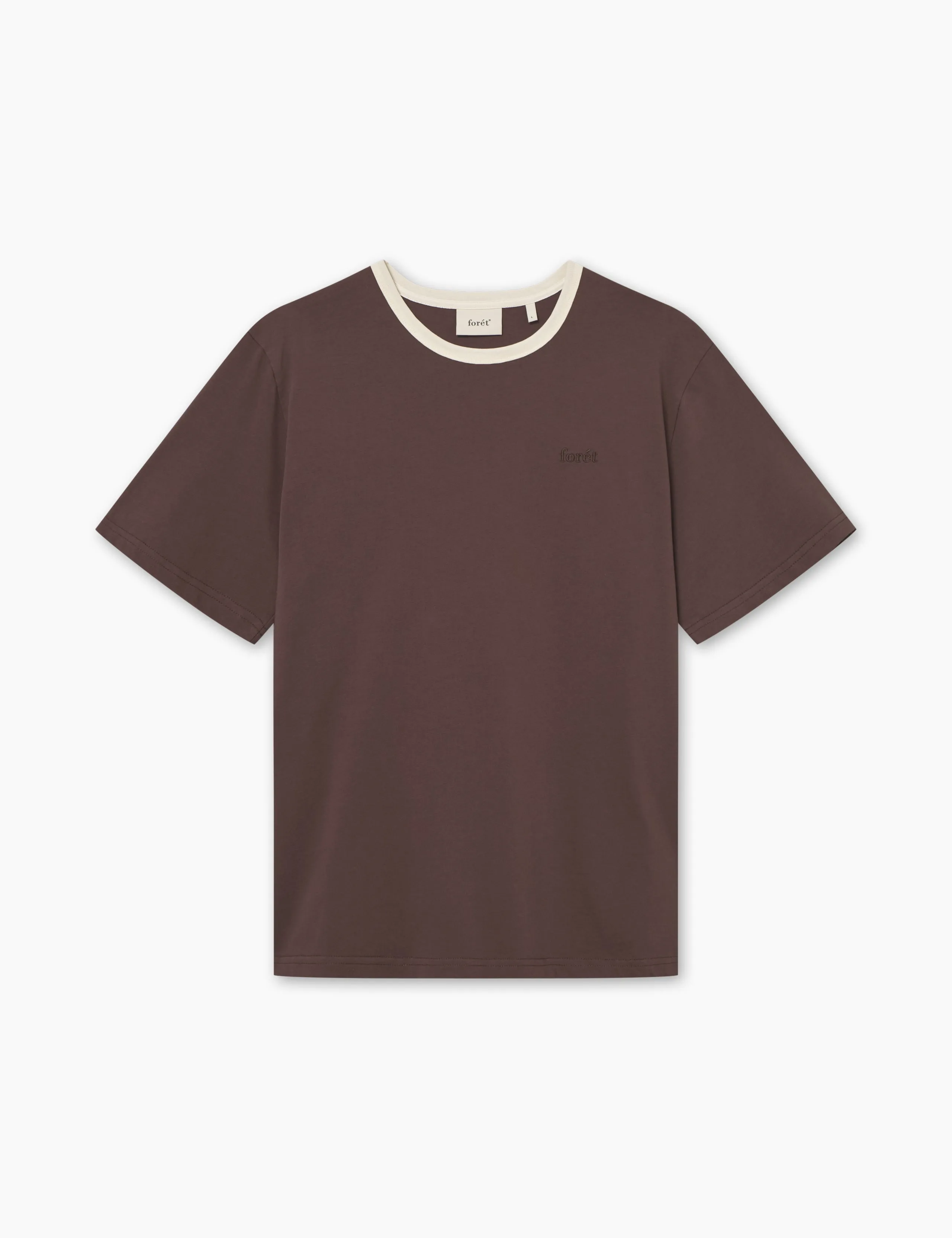 HONEY T-SHIRT - DARK BROWN/CLOUD sold by Foret