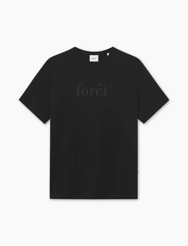 AMBER T-SHIRT - BLACK/BLACK sold by Foret