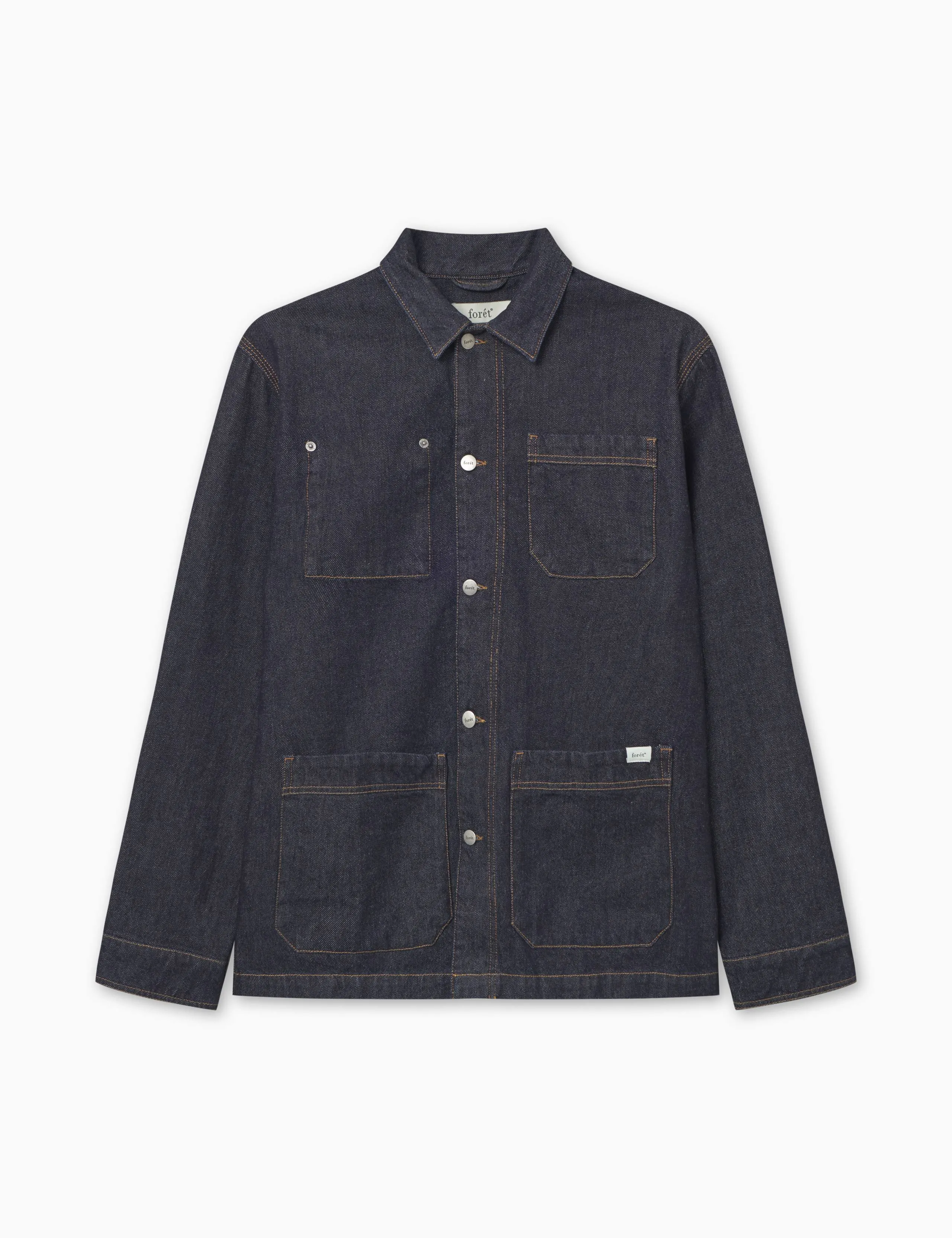 ROWAN DENIM OVERSHIRT - DARK DENIM sold by Foret