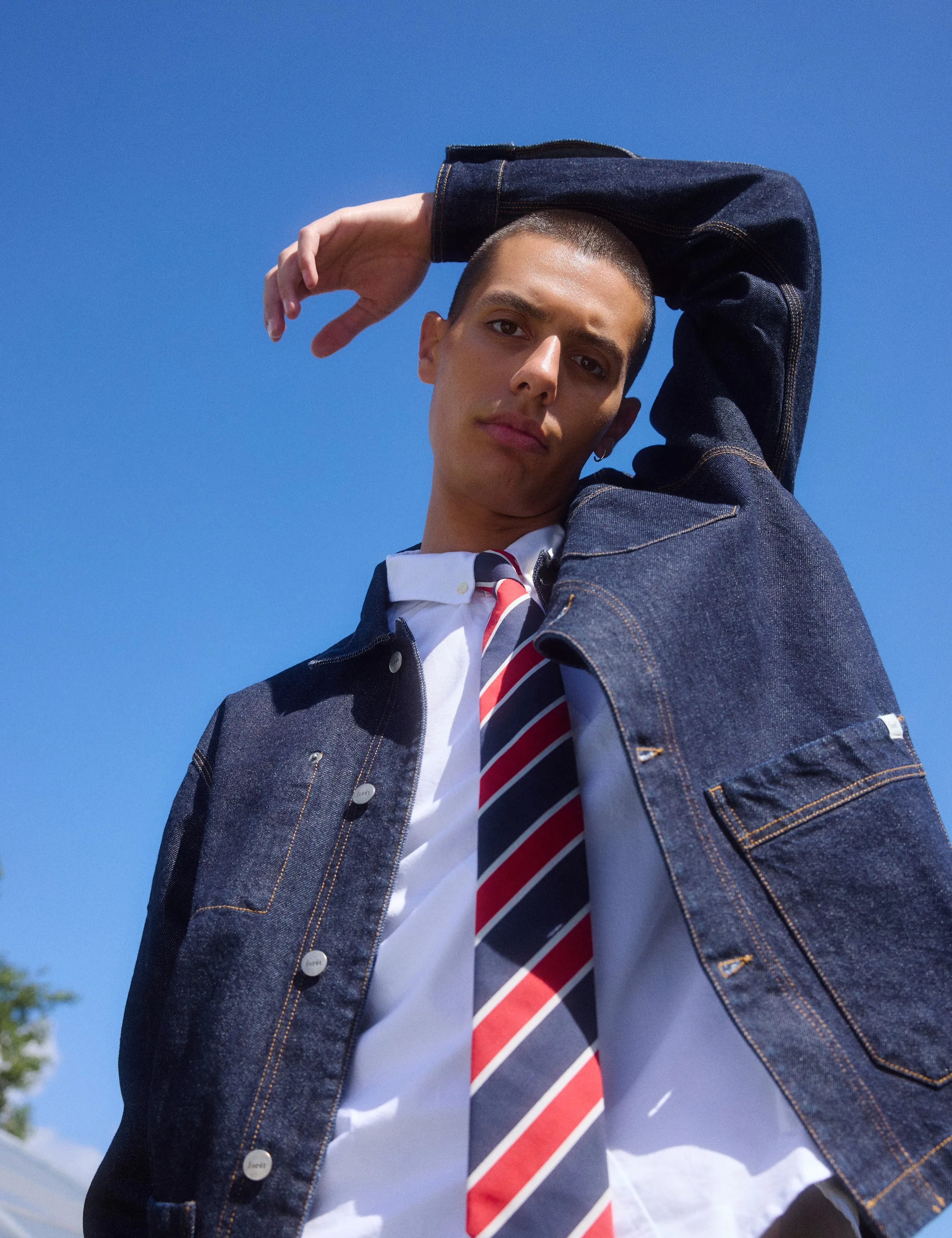 ROWAN DENIM OVERSHIRT - DARK DENIM sold by Foret product image thumbnail 3