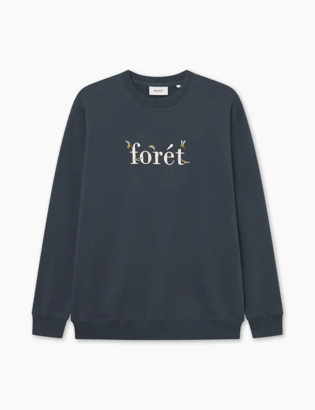 AMBER BEE SWEATSHIRT - NAVY sold by Foret