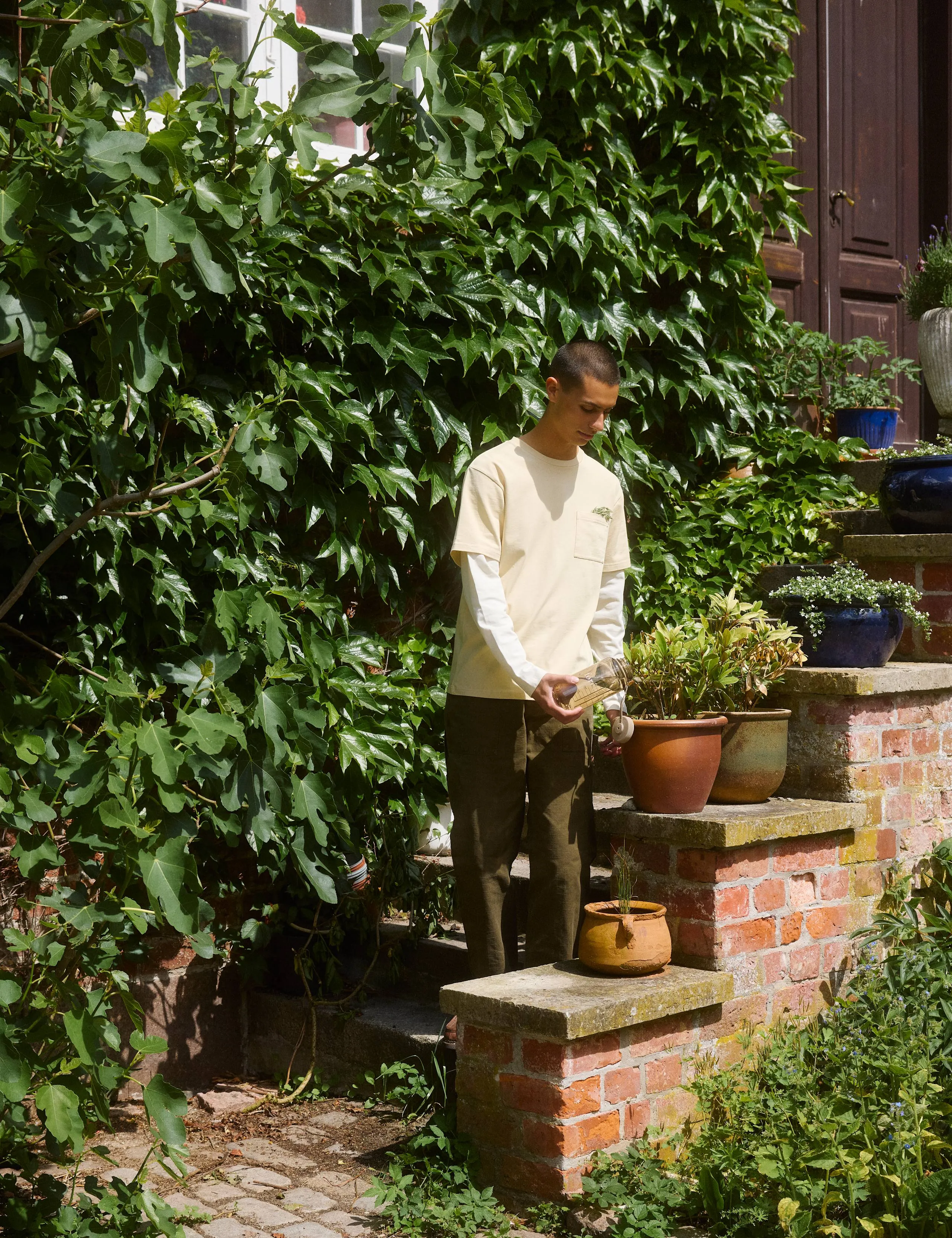 PLANET DOUBLE LONGSLEEVE - DUSTY YELLOW/CLOUD sold by Foret product image thumbnail 4