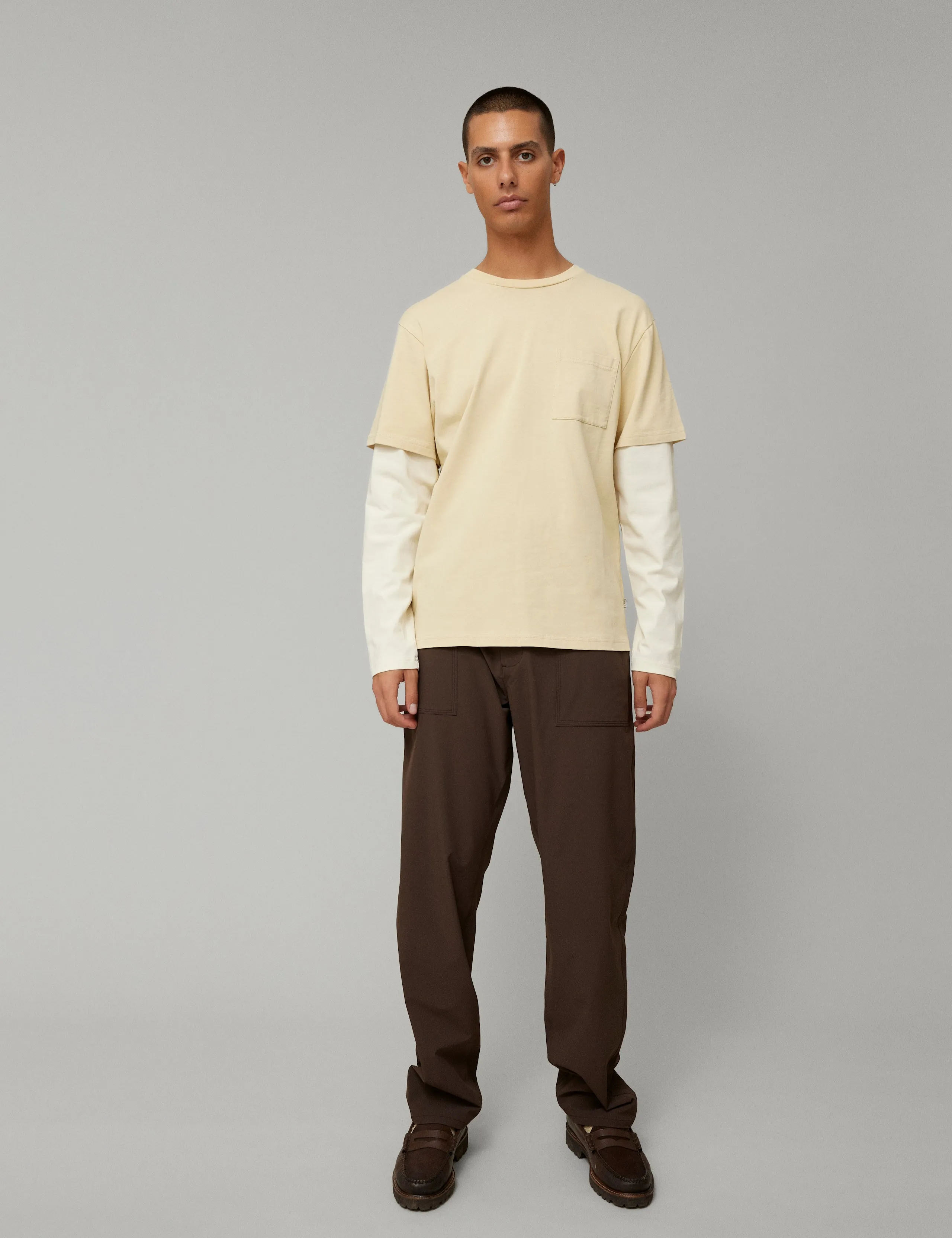 PLANET DOUBLE LONGSLEEVE - DUSTY YELLOW/CLOUD sold by Foret product image thumbnail 3
