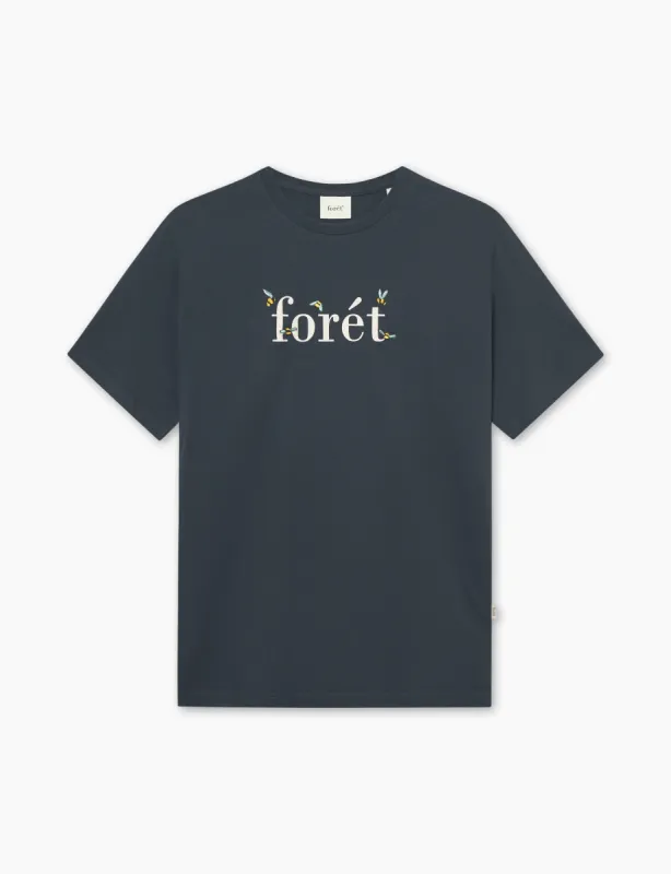 AMBER BEE T-SHIRT - NAVY sold by Foret
