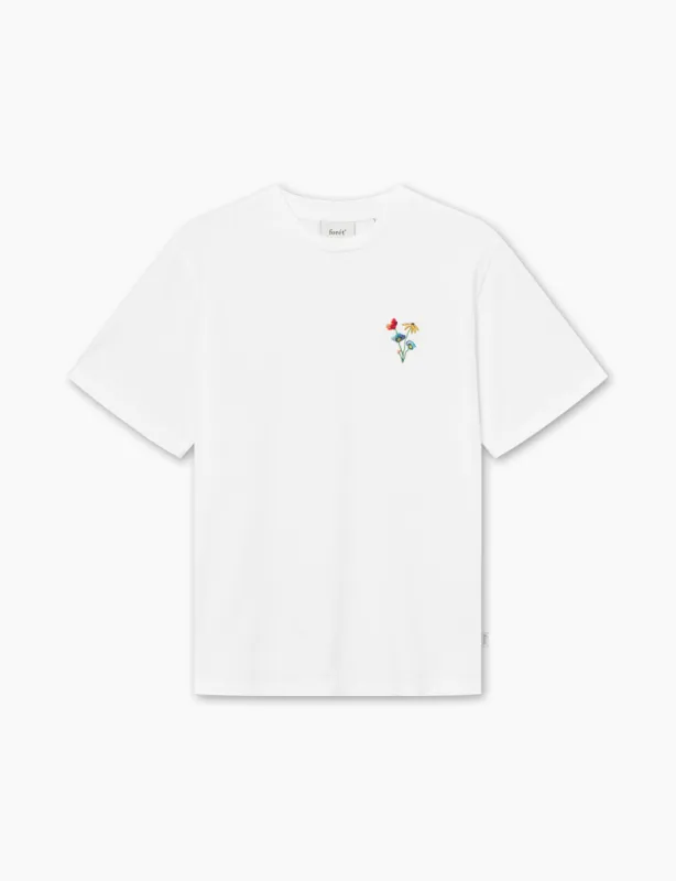 ELEMENT T-SHIRT - WHITE FLOWER sold by Foret