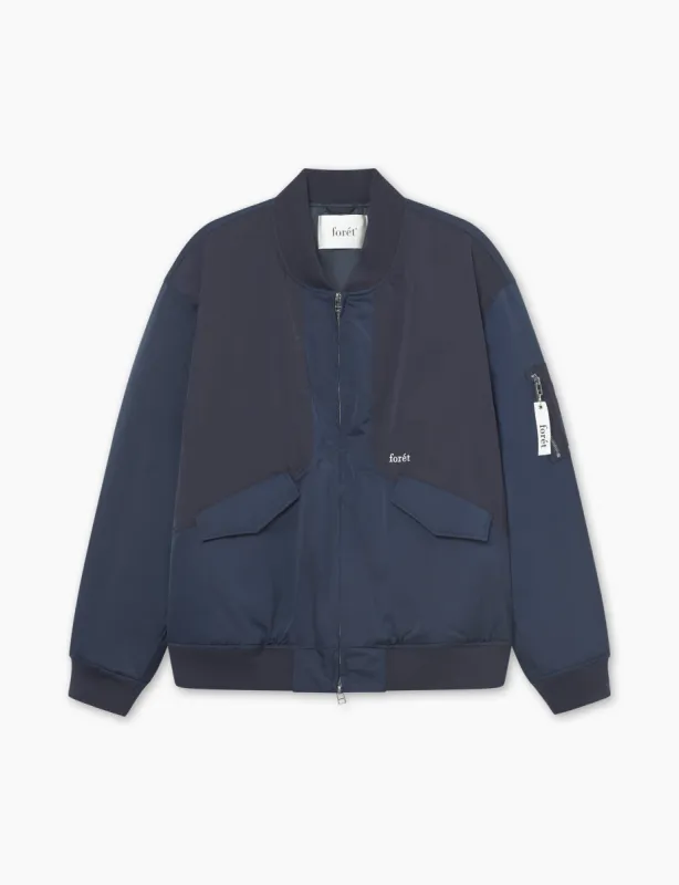 BOW BOMBER JACKET - NAVY sold by Foret