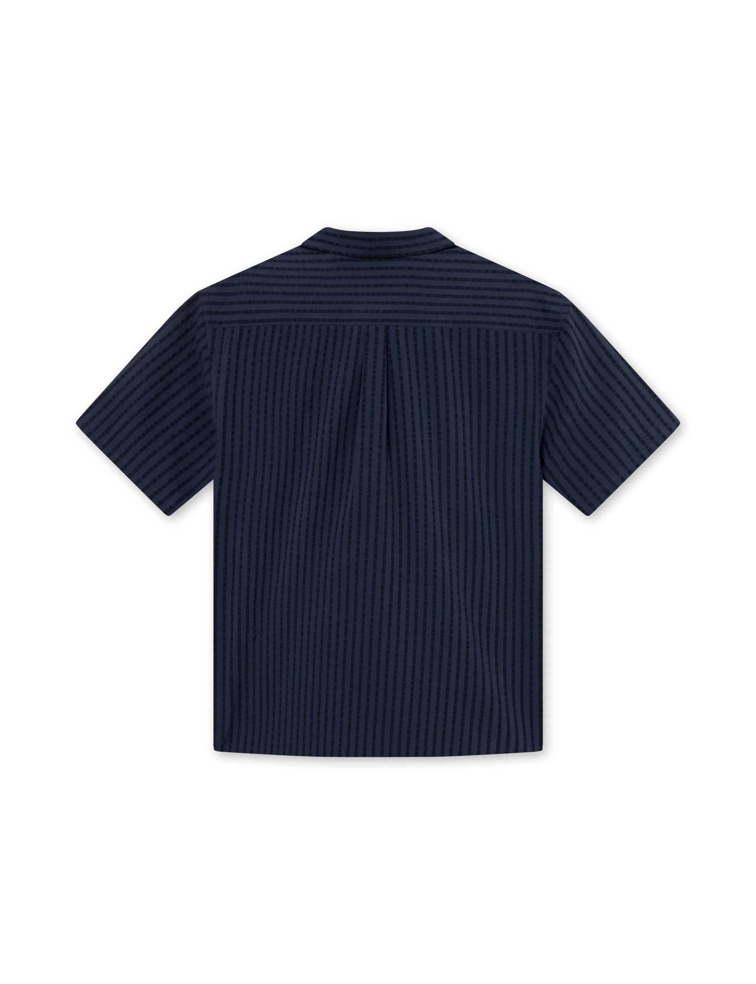 VOLE SEERSCUKER SS SHIRT - NAVY sold by Foret product image thumbnail 3