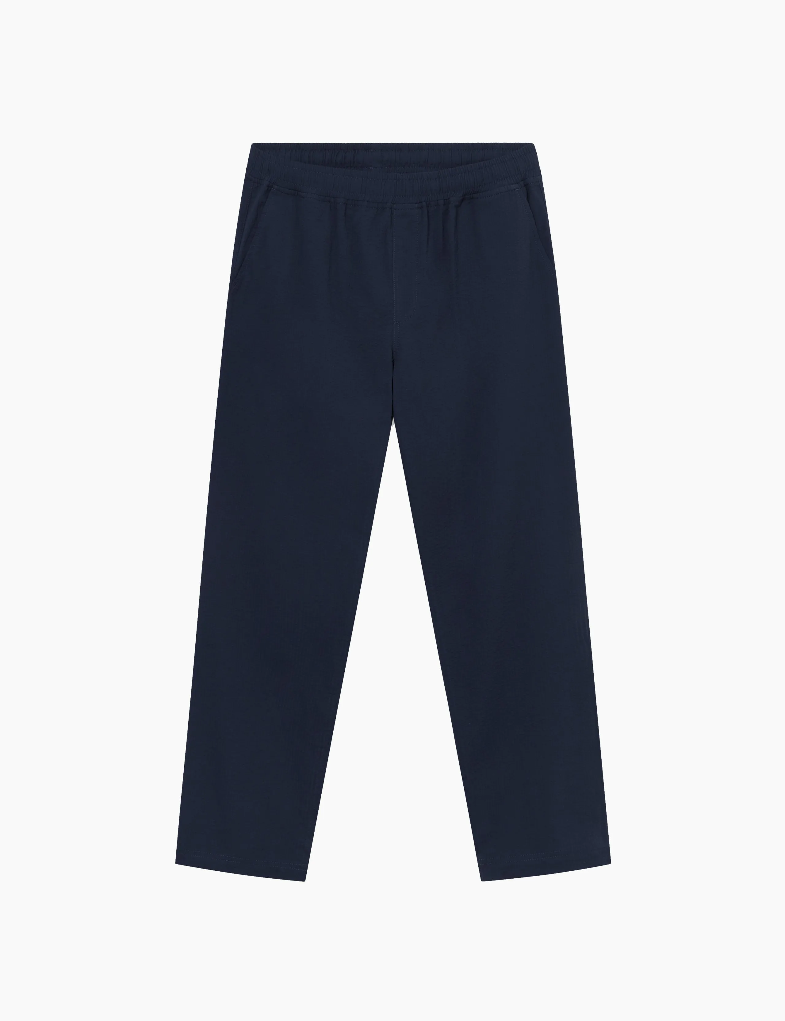 CALM PANTS - NAVY SEERSUCKER sold by Foret