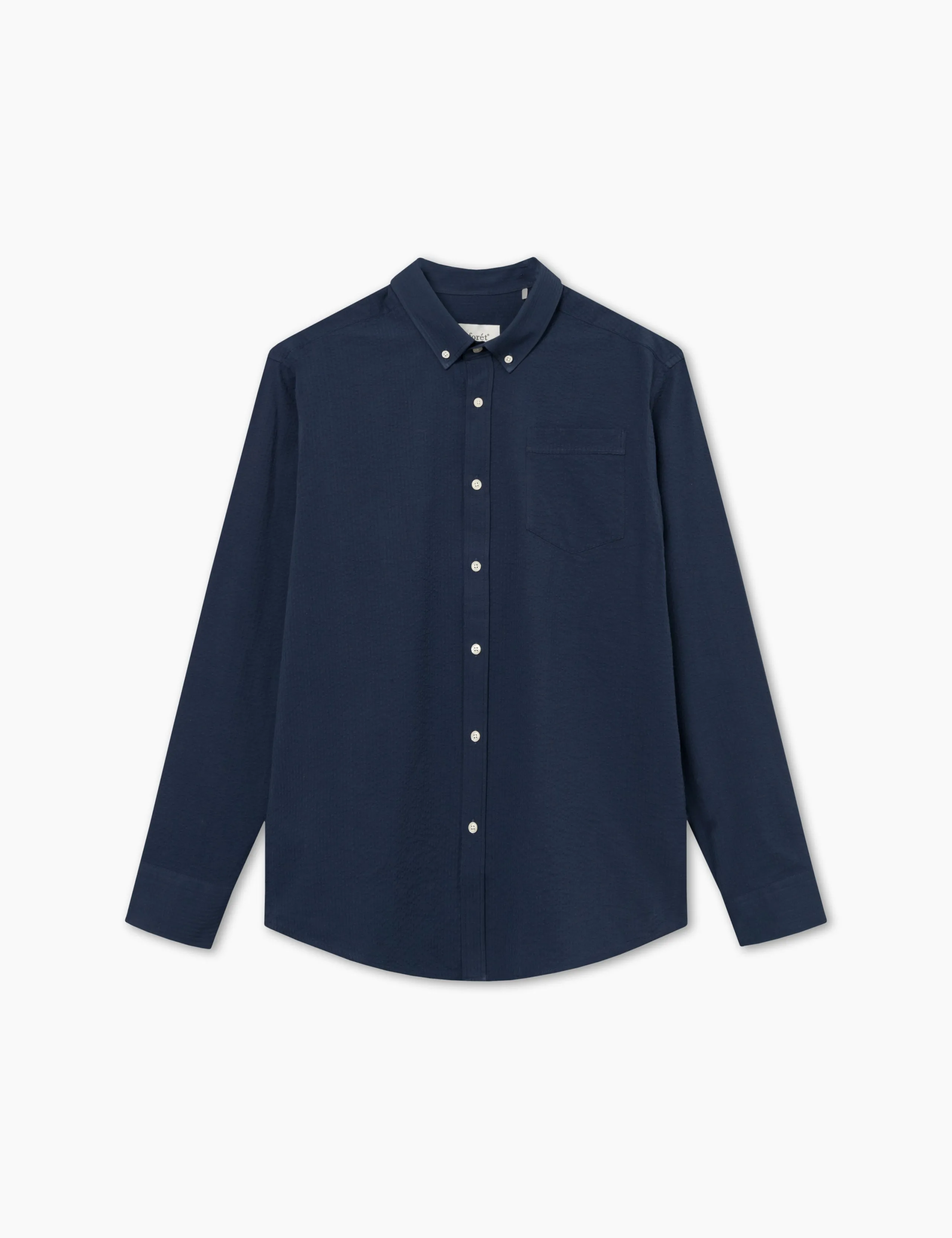 BUSH SEERSUCKER SHIRT - NAVY sold by Foret