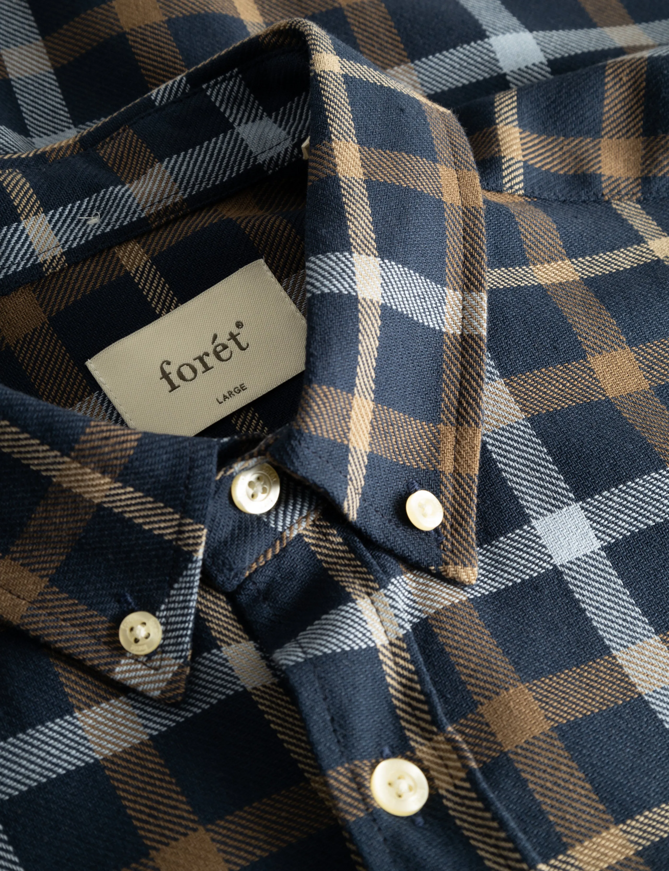 GRIP CHECK SHIRT - NAVY CHECK sold by Foret product image thumbnail 4