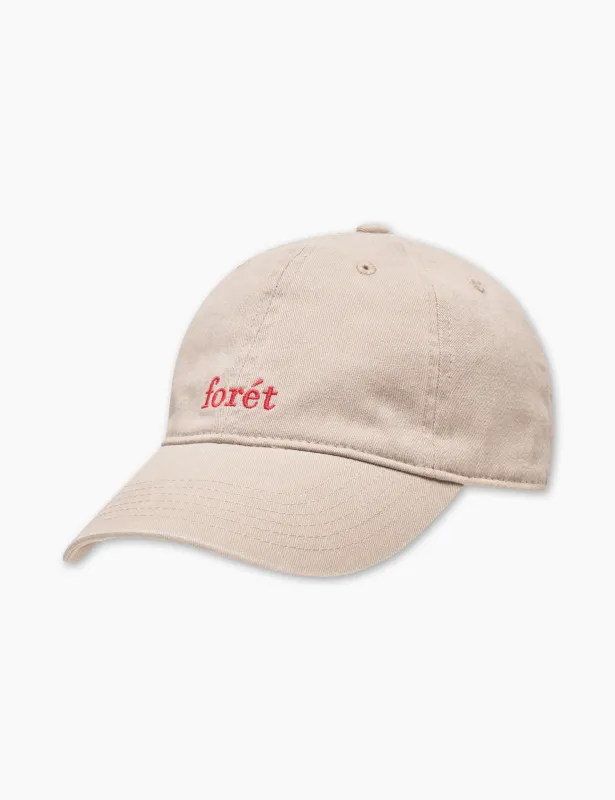 HAWK WASHED CAP - KHAKI RED sold by Foret
