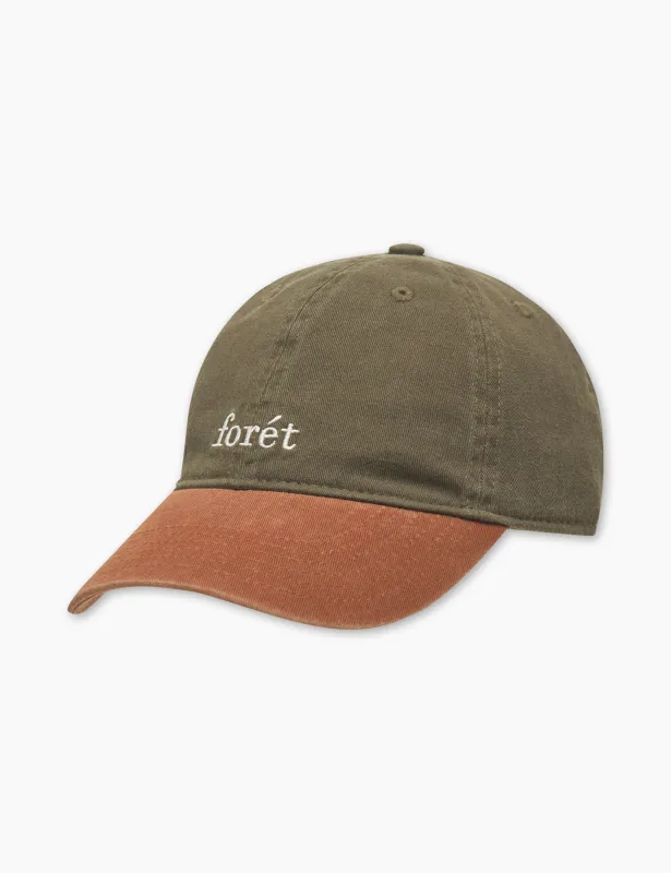 HAWK WASHED 2-TONE CAP - ARMY/BROWN sold by Foret