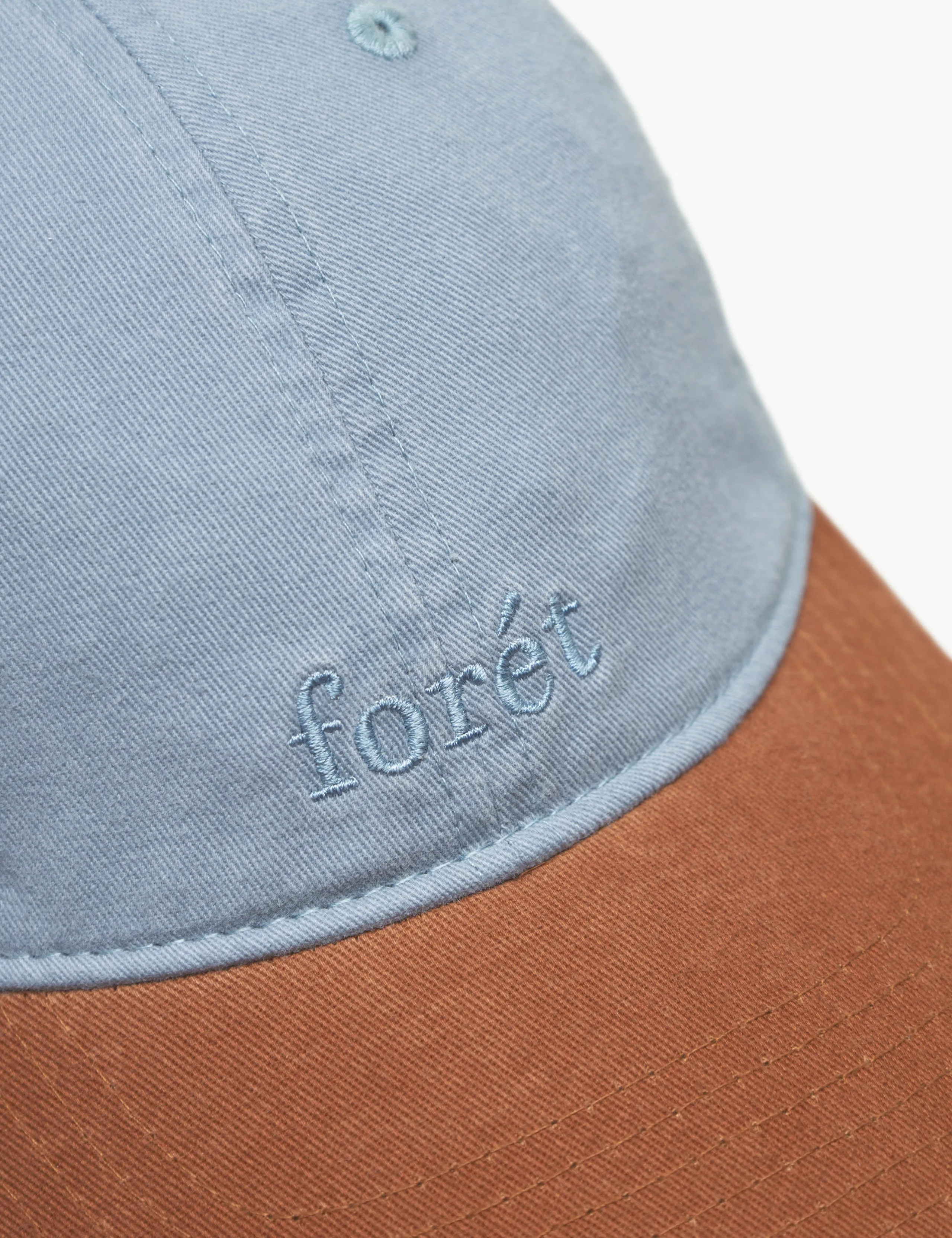 HAWK WASHED 2-TONE CAP - DUSTY BLUE/BROWN sold by Foret product image thumbnail 4