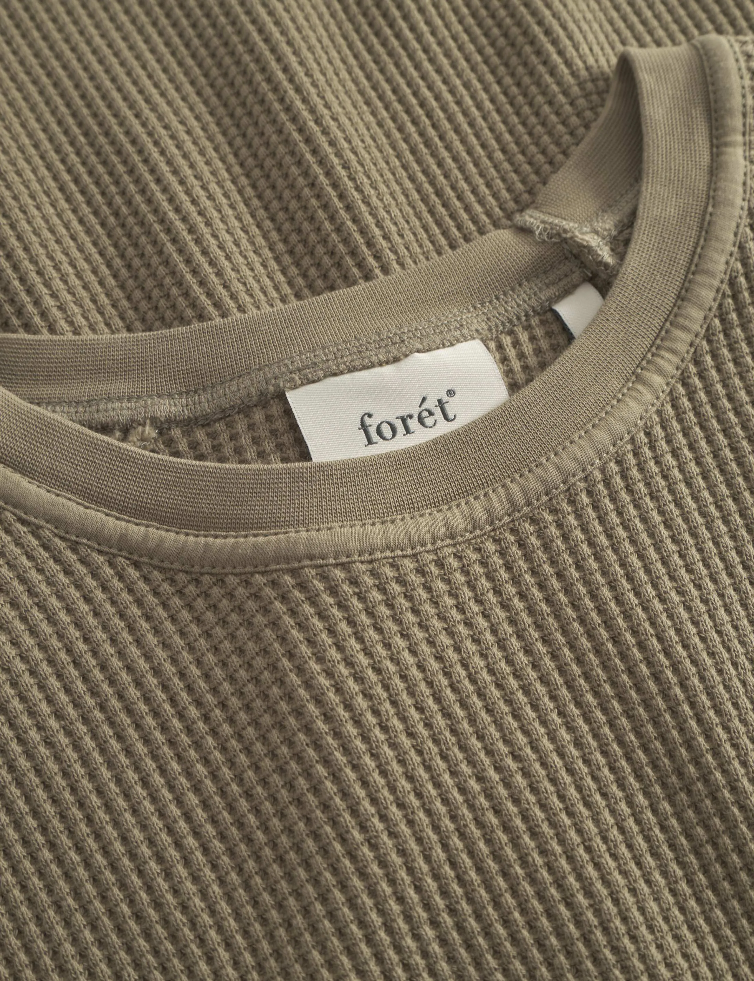 SKY WAFFLE LONGSLEEVE - DUSTY OLIVE sold by Foret product image thumbnail 3