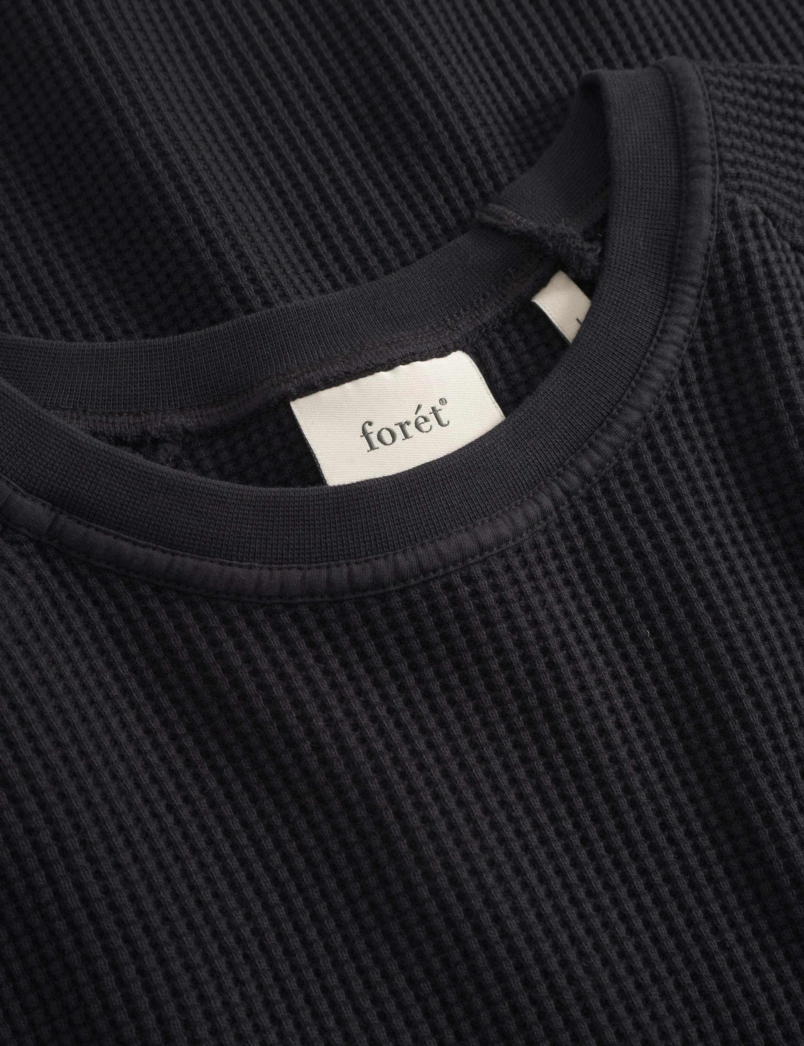 SKY WAFFLE LONGSLEEVE - BLACK sold by Foret product image thumbnail 3