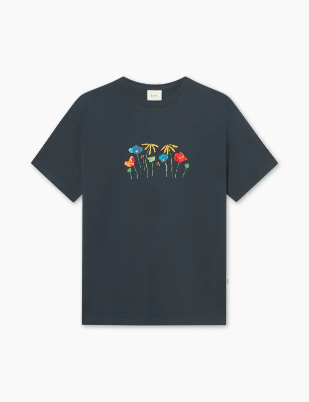 BOTANIC T-SHIRT - NAVY made by Foret